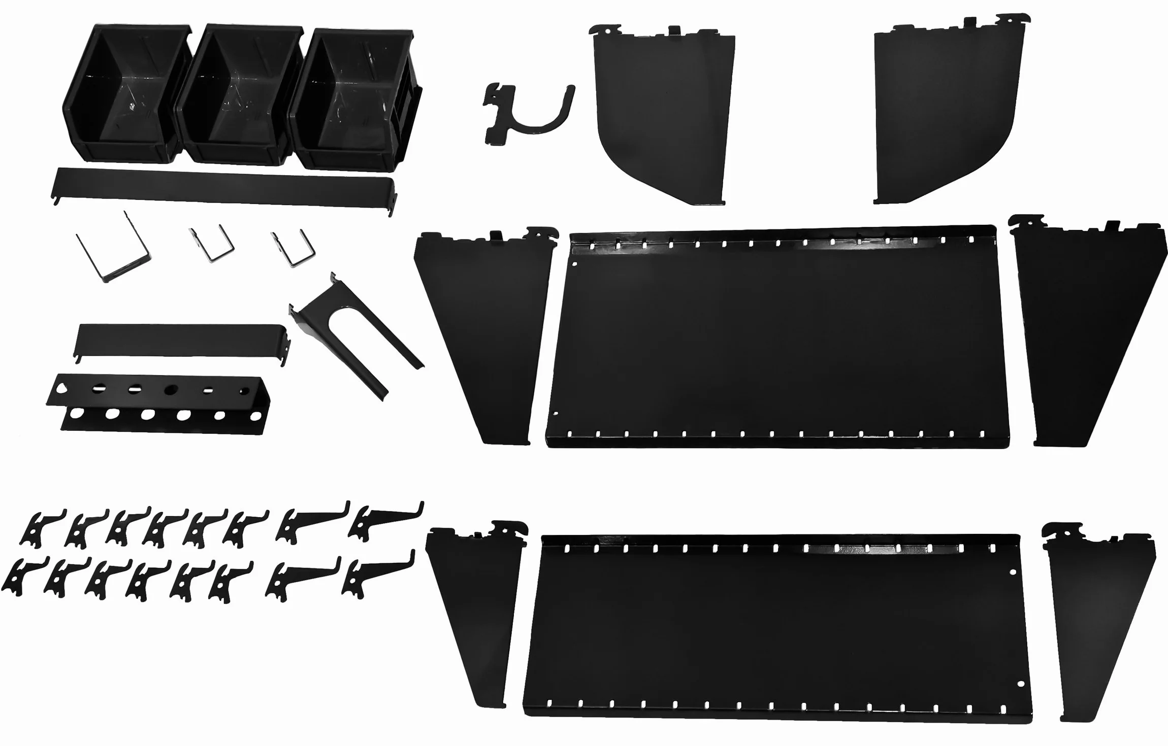 Wall Control KT-400-WRK B deska narzędziowa szczelinowa stacja robocza zestaw akcesoriów tylko tablica pegboard, czarny