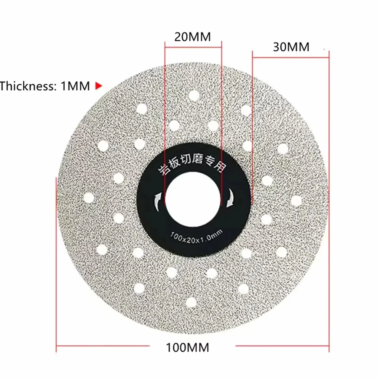 Diamentowa tarcza tnąca 100mm Super cienkie ostrze do cięcia na sucho porcelany szklanej płytki ceramiczne marmurowa szlifierka kątowa 8/15 sztuk(15Pcs)