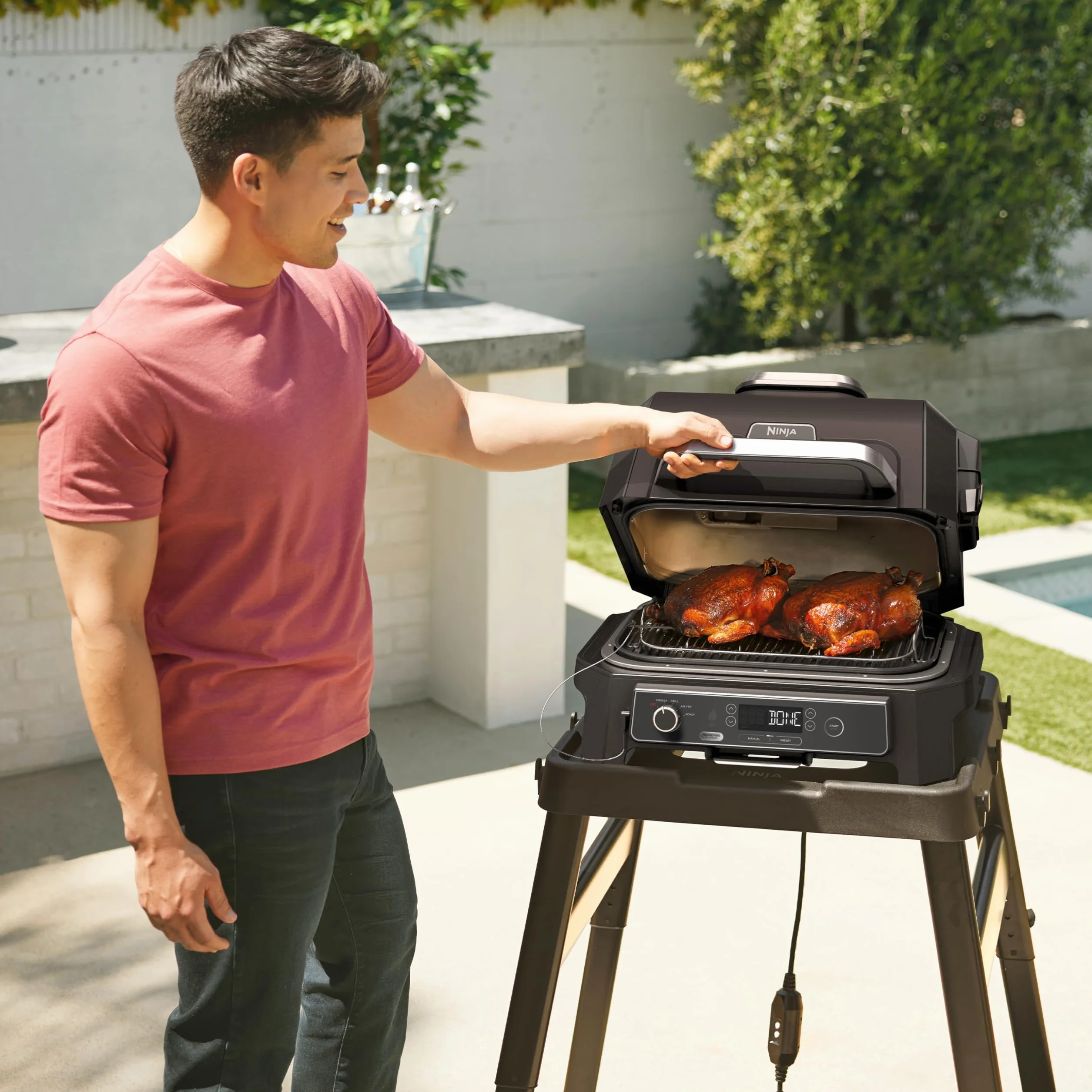 Ninja Woodfire XL stojak na pieczenie i wędzenie, idealny do wędzenia dużych kawałków mięsa, łatwy do czyszczenia, oficjalne akcesorium, kompatybilny z Ninja Woodfire XL BBQ Grill OG850 / OG901,