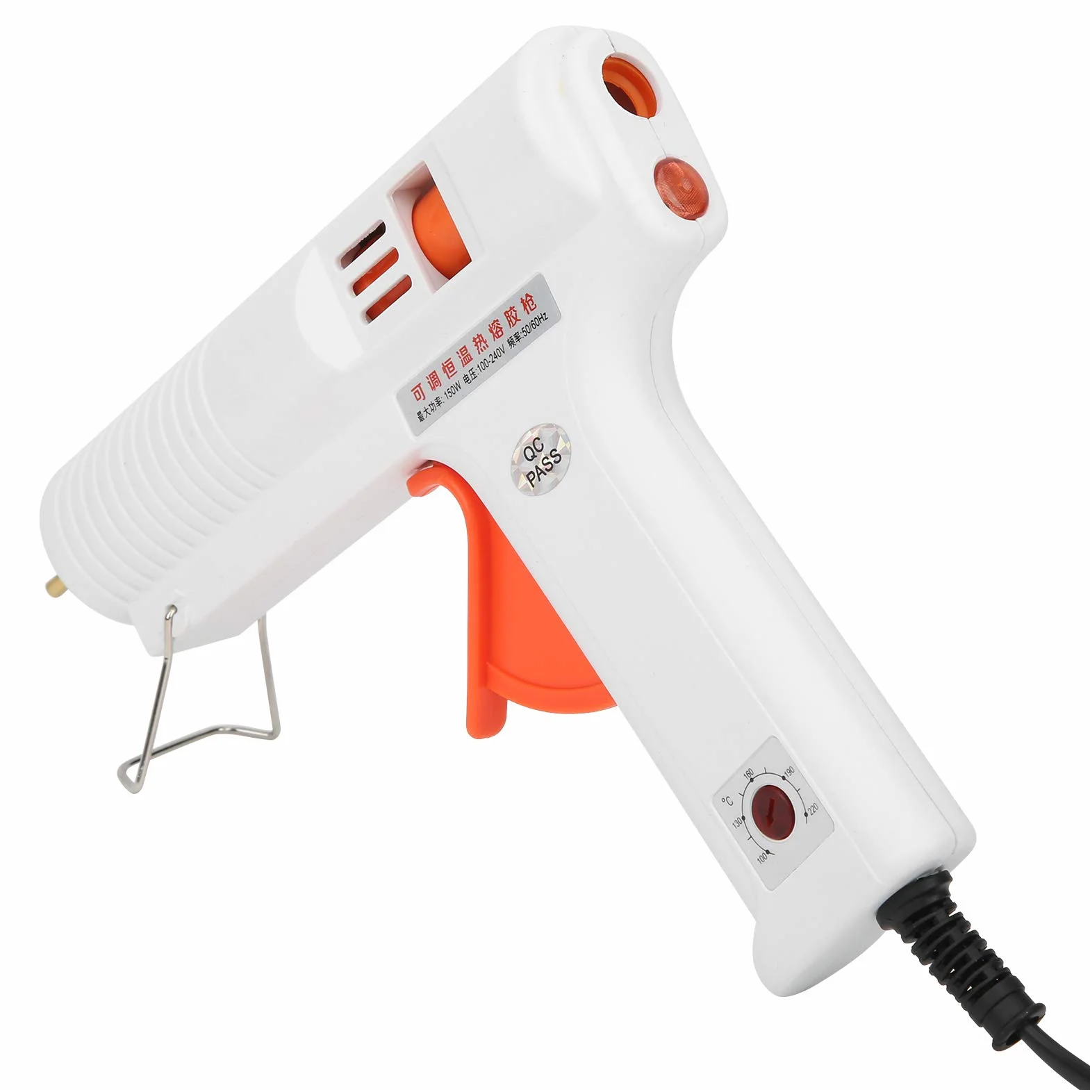 Fafeicy Pistolet do Klejenia na Gorąco o Mocy 150 W z Ceramicznym PTC, Szybkim Nagrzewaniem, automatyczną stałą temperaturą, do Napraw Wyrobów z Drewna i Tworzyw Sztucznych (wtyczka UE)