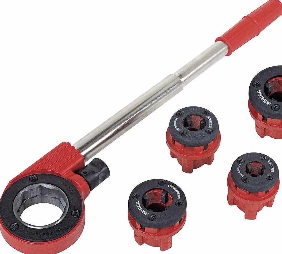 ROTHENBERGER Industrial Industrial Super Cut - 7-Częściowy Zestaw do Cięcia Gwintów - z 4 Głowicami Tnącymi 070669E, z 4 Głowicami Tnącymi