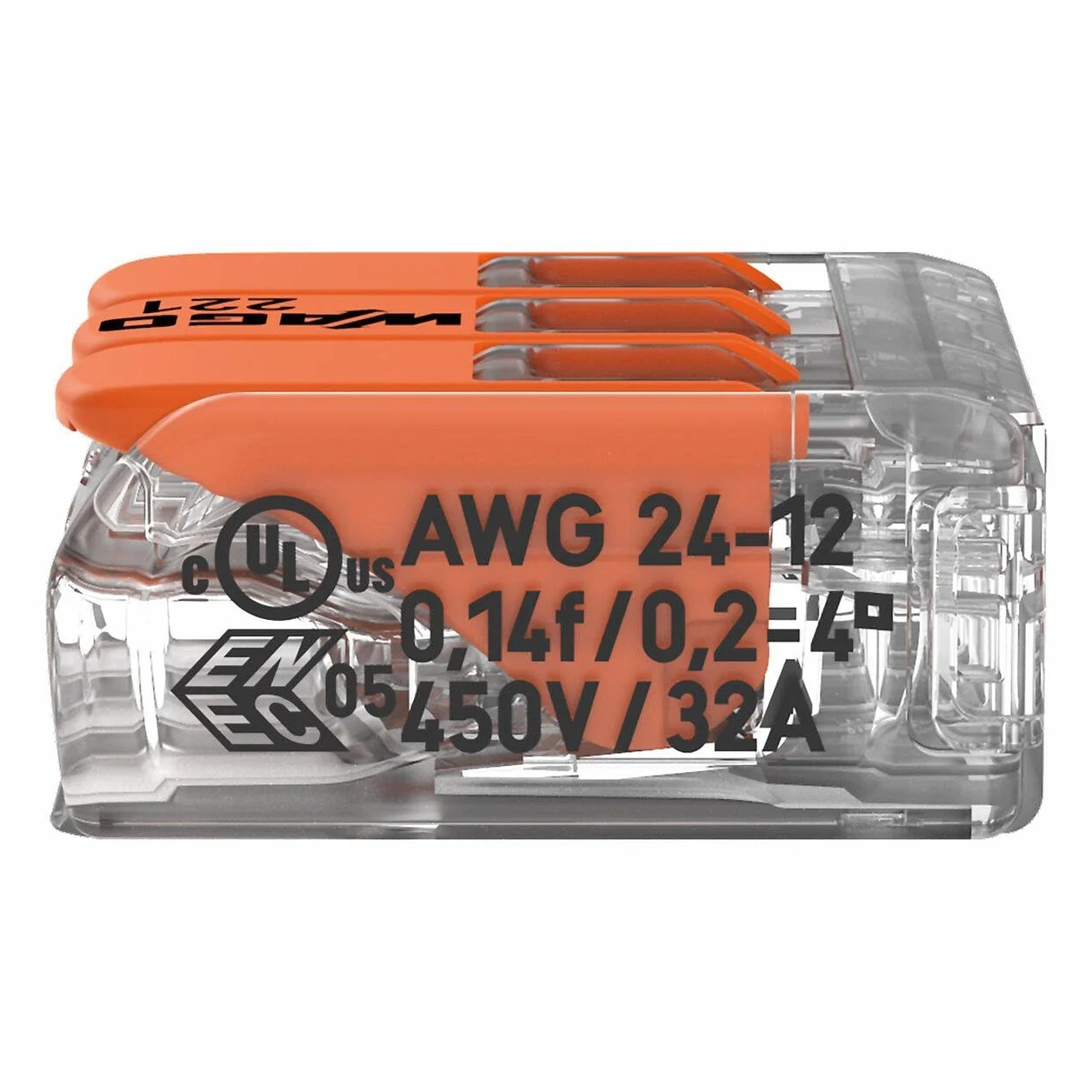KRAWĘDZIE SZYBKIE POŁĄCZENIA 221-413/995-012 4MM' 12 U