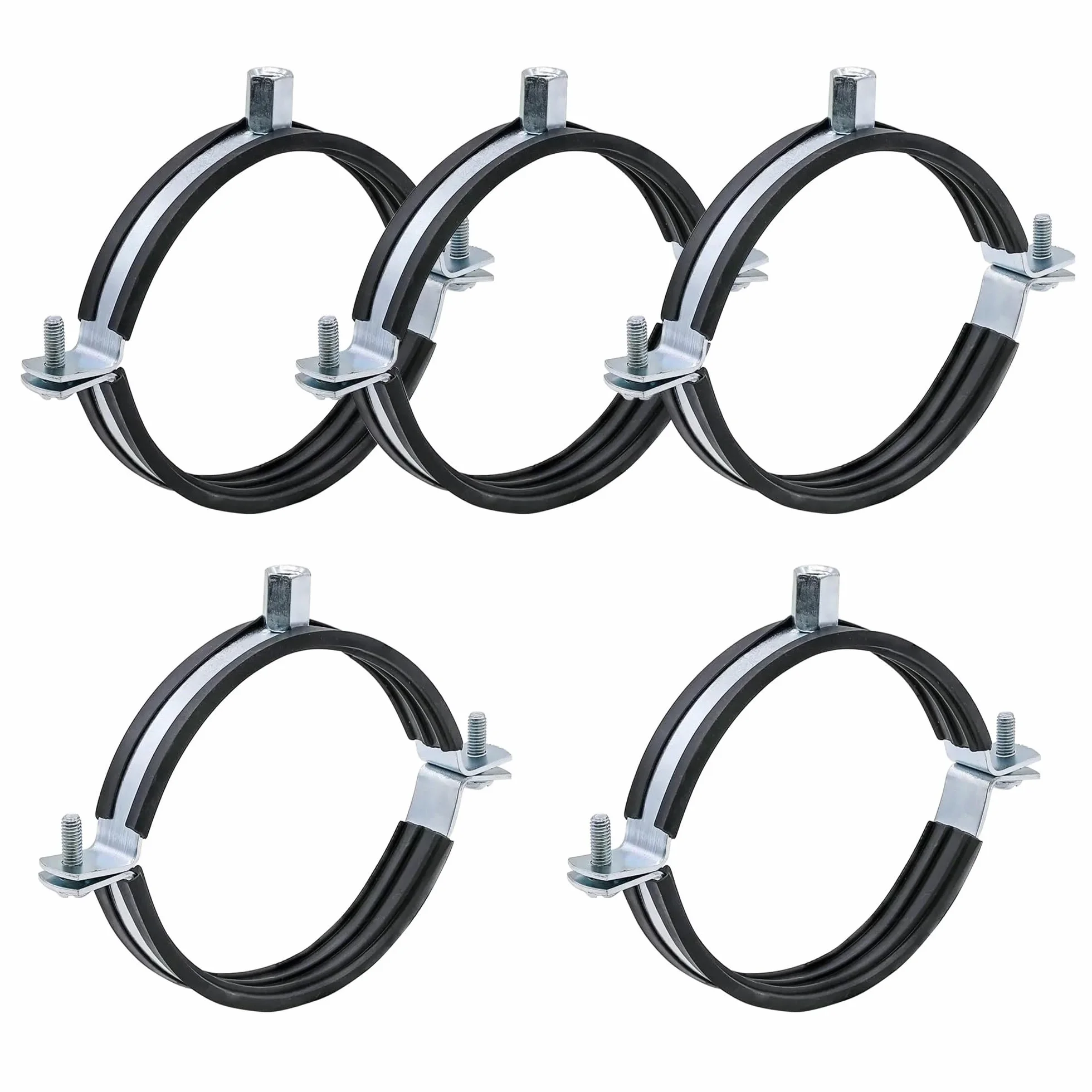 Regulowany zacisk do rur ze stali nierdzewnej | Uchwyt ścienny do sufitu o średnicy 20–160 mm: wsporniki(5pcs 110mm)
