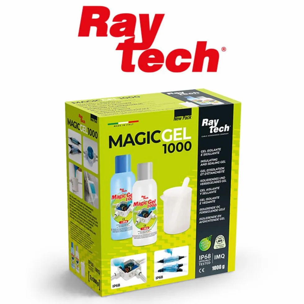 Raytech Magic Gel 1000 Uszczelniacz do Elektryki, 2 x 500 g