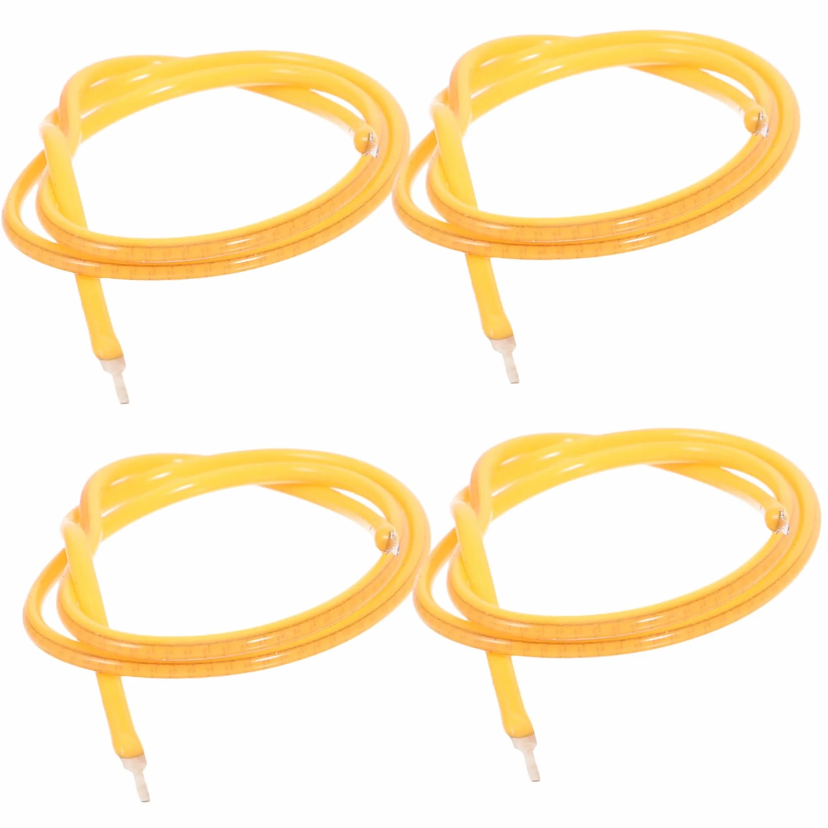 Gadpiparty Elastyczne żarówki LED z filamentu, 4 sztuki, 300 mm, 3 V, ciepła biel, silikonowa, giętka, akcesoria do oświetlenia wnętrz, naprawy lamp i kreatywnej dekoracji