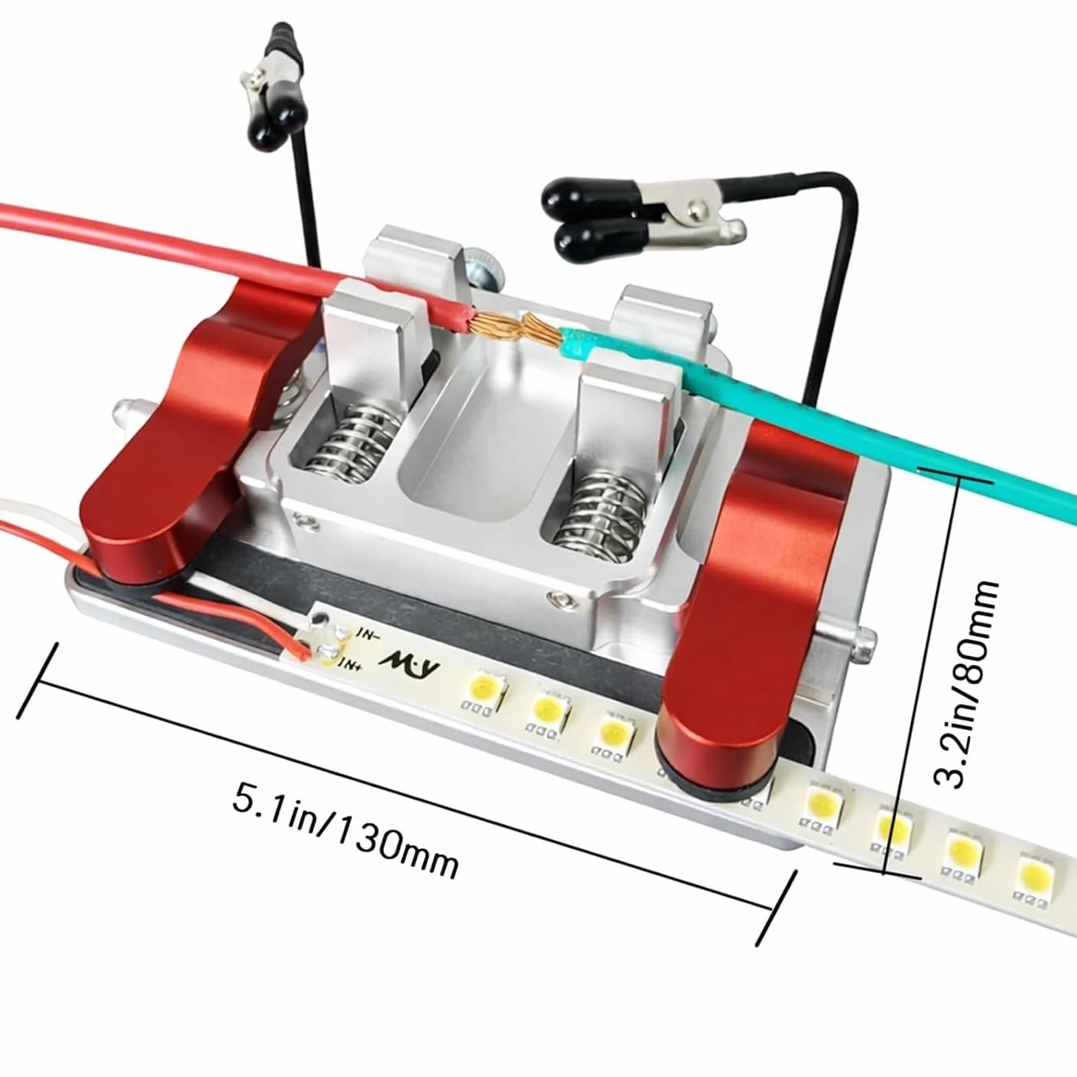 Stacja lutownicza z zaciskami ceramicznymi, zaciski do stołu spawalniczego, narzędzie do lutowania aluminiowego, do naprawy elektroniki PCB, drutu i taśm LED