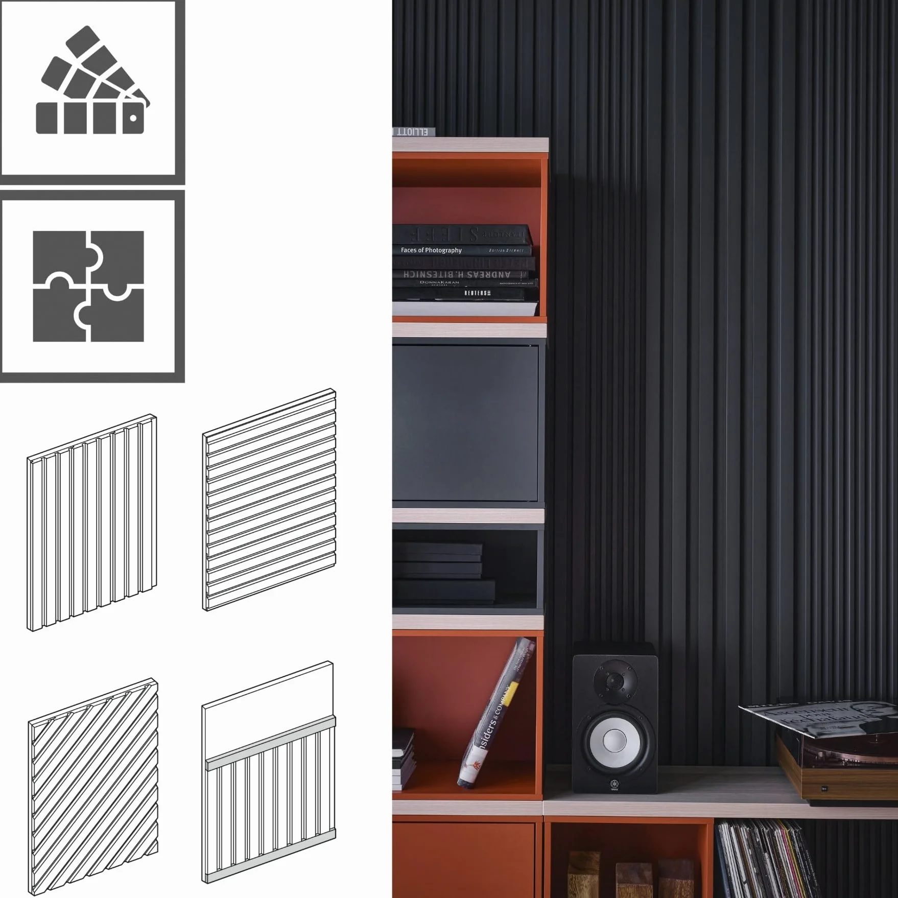 VOX Lamele ścienne R-TRIM LINERIO M NATUR. BLACK 2,65x35