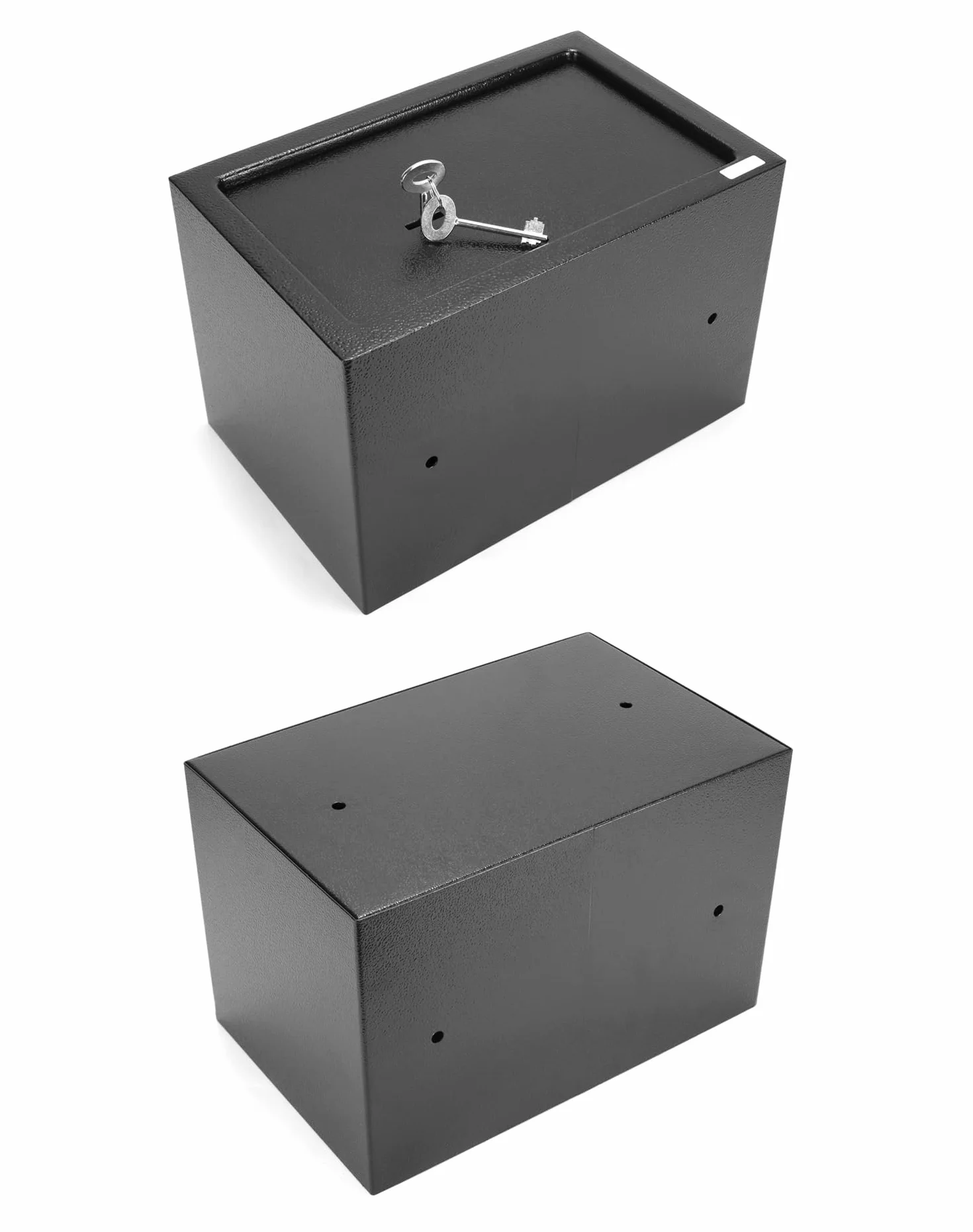 QWORK® Mały sejf 31 x 20 x 20 cm - potrójny zamek Panneton - solidna stalowa konstrukcja - do gotówki/biżuterii/telefonu/wartościowych przedmiotów
