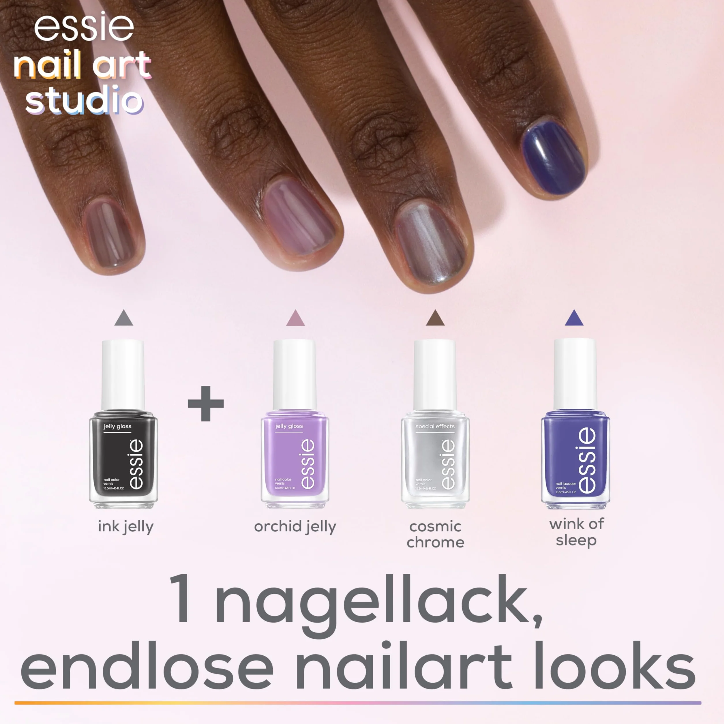 Essie special effects lakier do paznokci nr 5 cosmic chrome lakier do paznokci z artykułami chromowanymi do paznokci o specjalnym efekcie