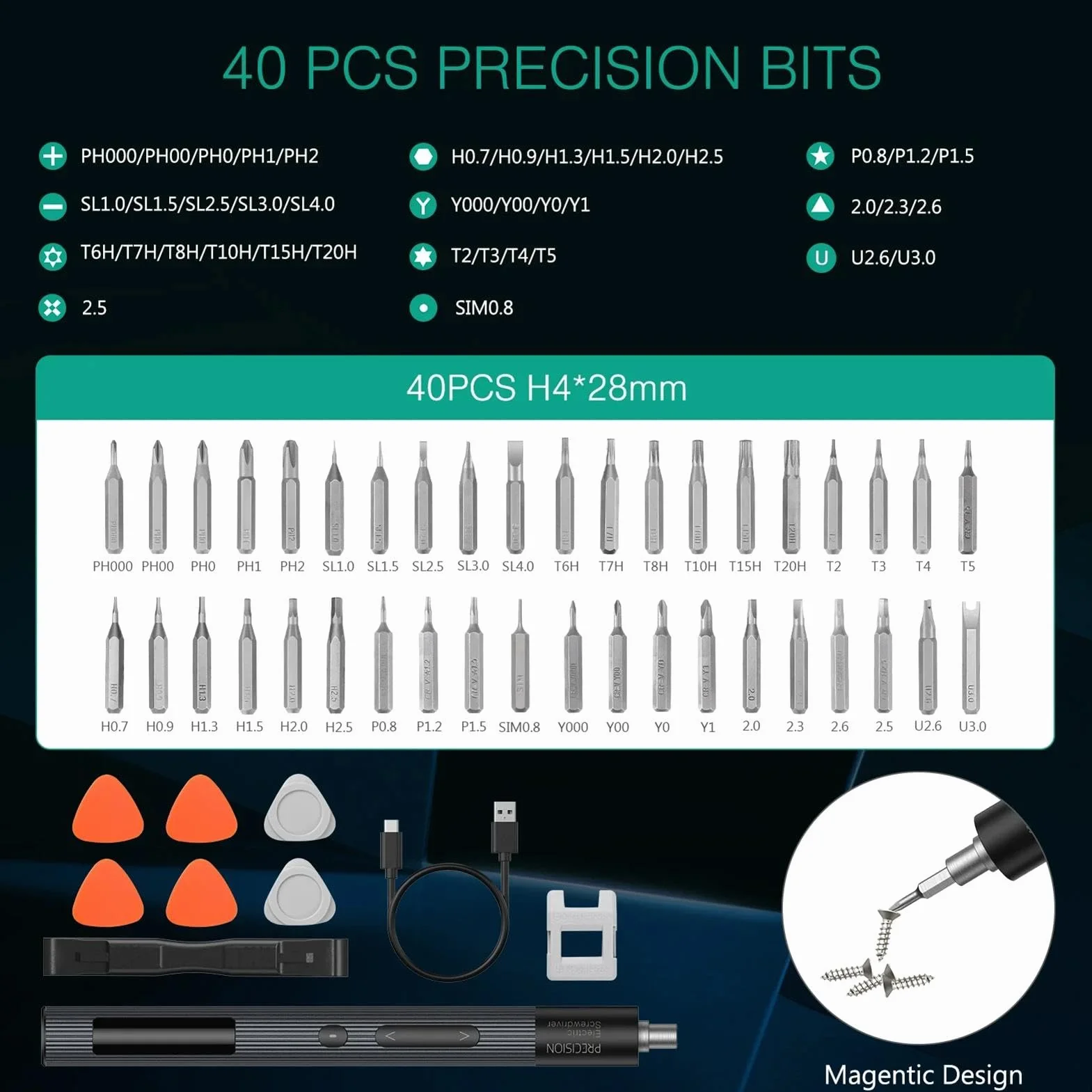 Electric Screwdriver Bit Kit, 3 ustawienia obrotowego, zestaw narzędzi do naprawy elektroniki, zestaw śrub do naprawy telefonu, narzędzia do naprawy aparatu, zestaw do naprawy laptopa,