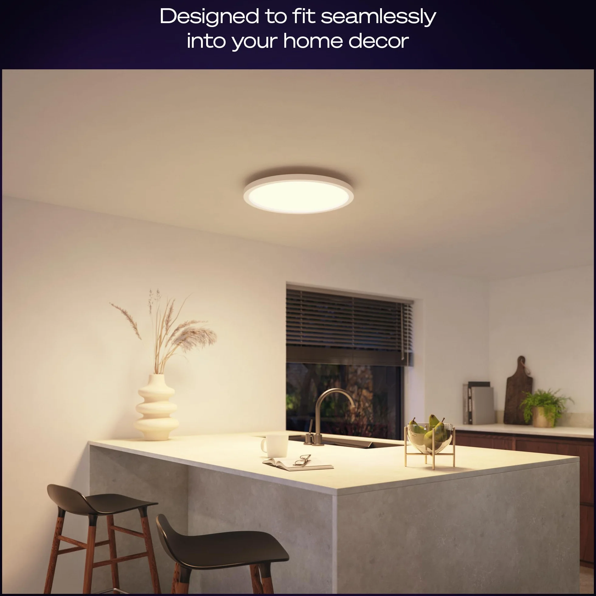 Philips Hue Devote inteligentny panel LED, Białe i Kolorowe Światło (Ambiance), Okrągły 30 cm, Biała Ramka do Wewnętrznego Oświetlenia Domu, Sufitu, Salonu, Kuchni, Przedpokoju, Zestaw 2 szt.