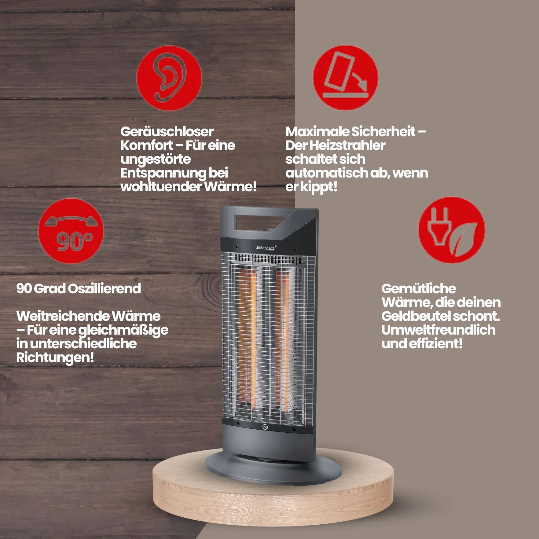 Steba CH 1 Eco promiennik 1000 W czarny