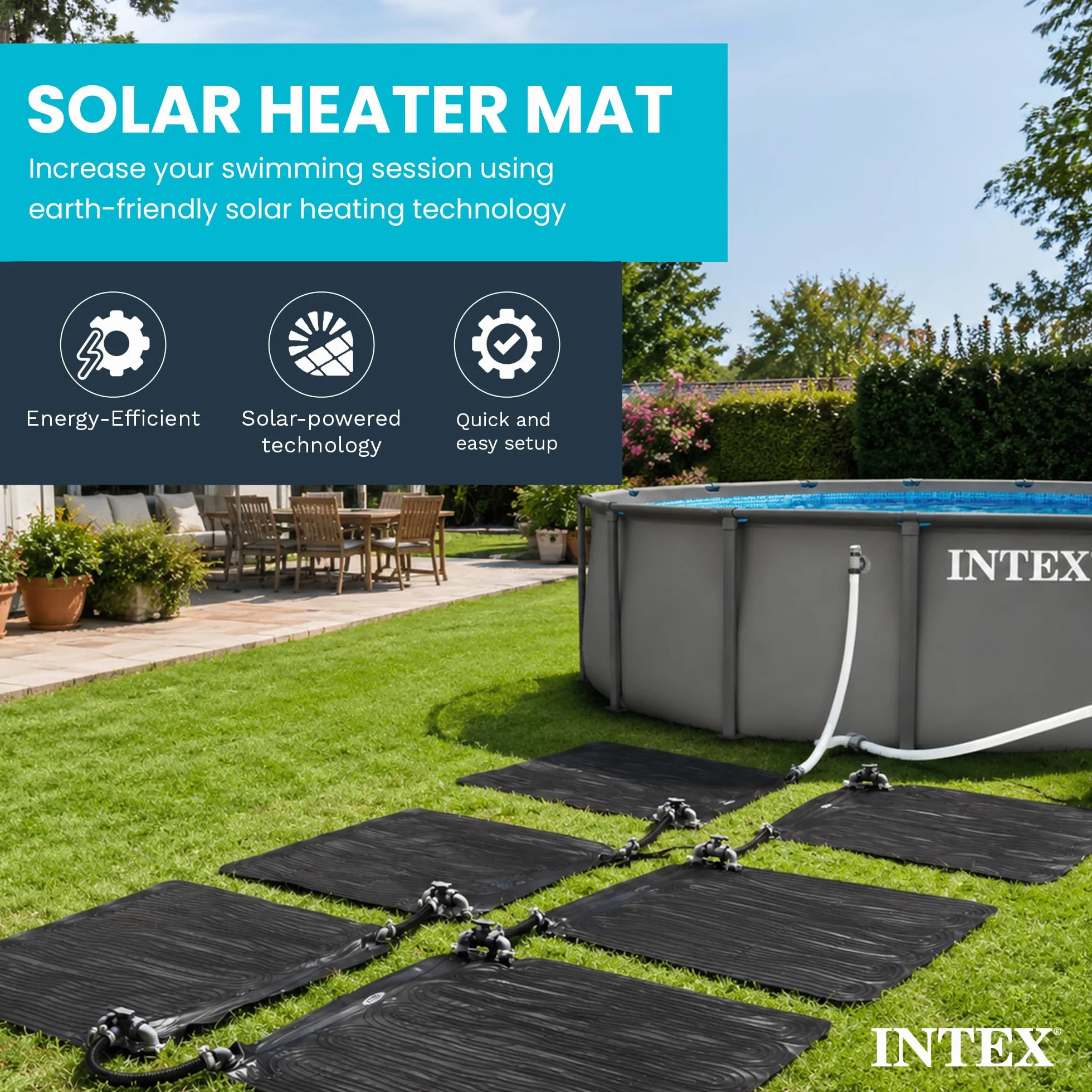 Intex Solarna mata grzewcza do basenów naziemnych 119,4 x 119,4 cm