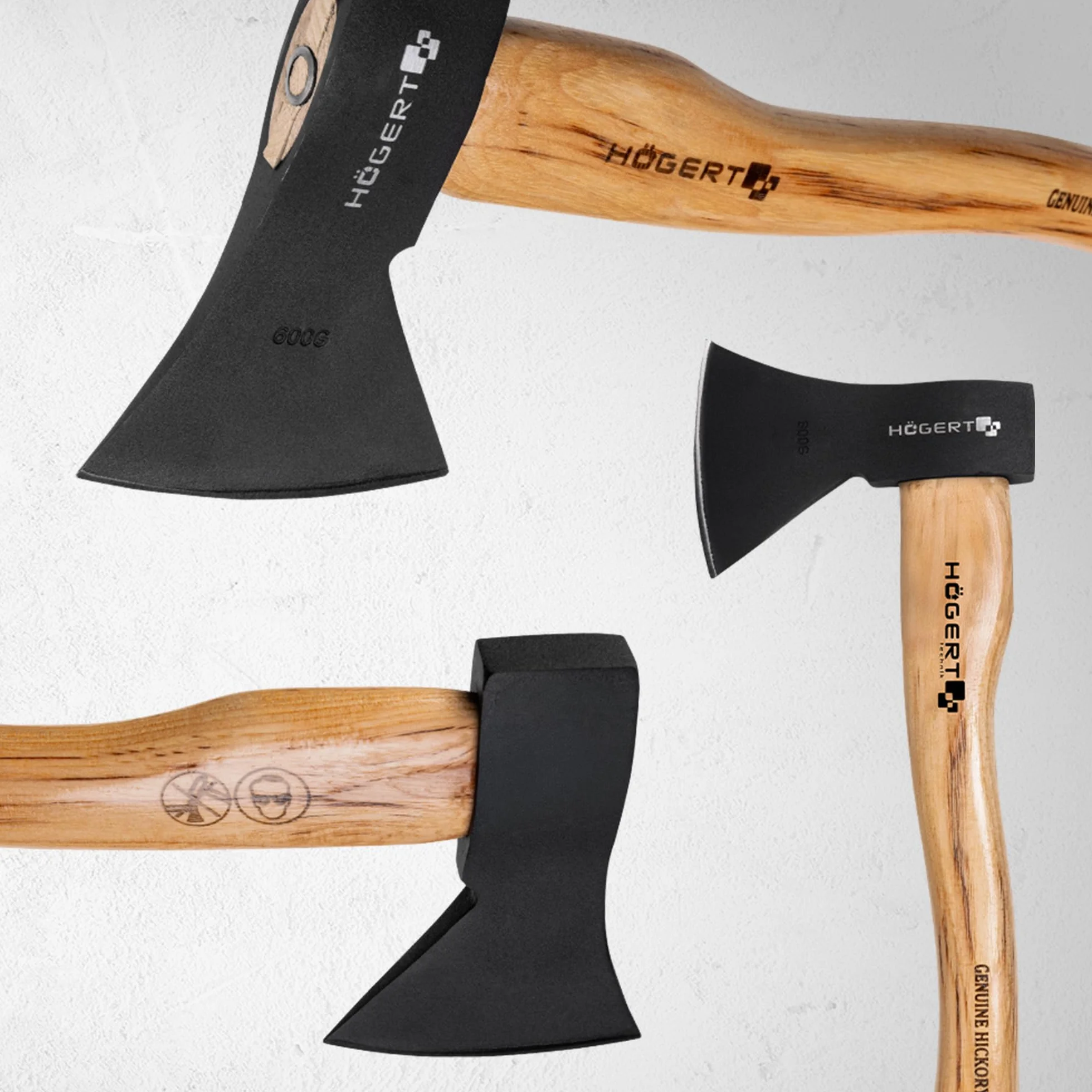 HÖGERT TECHNIK Siekiera 1000 g z drewnianym trzonkiem, hartowany liść 47-55 HRC