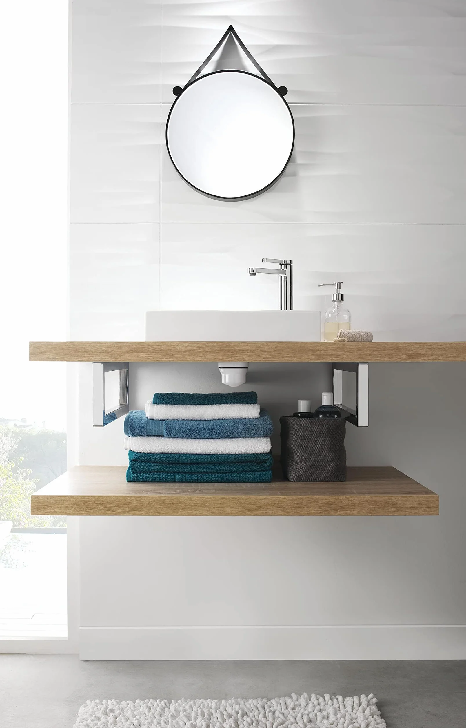 Wirquin 30721533 kompletny zestaw umywalki XS Pure Quick Clac z przelewem