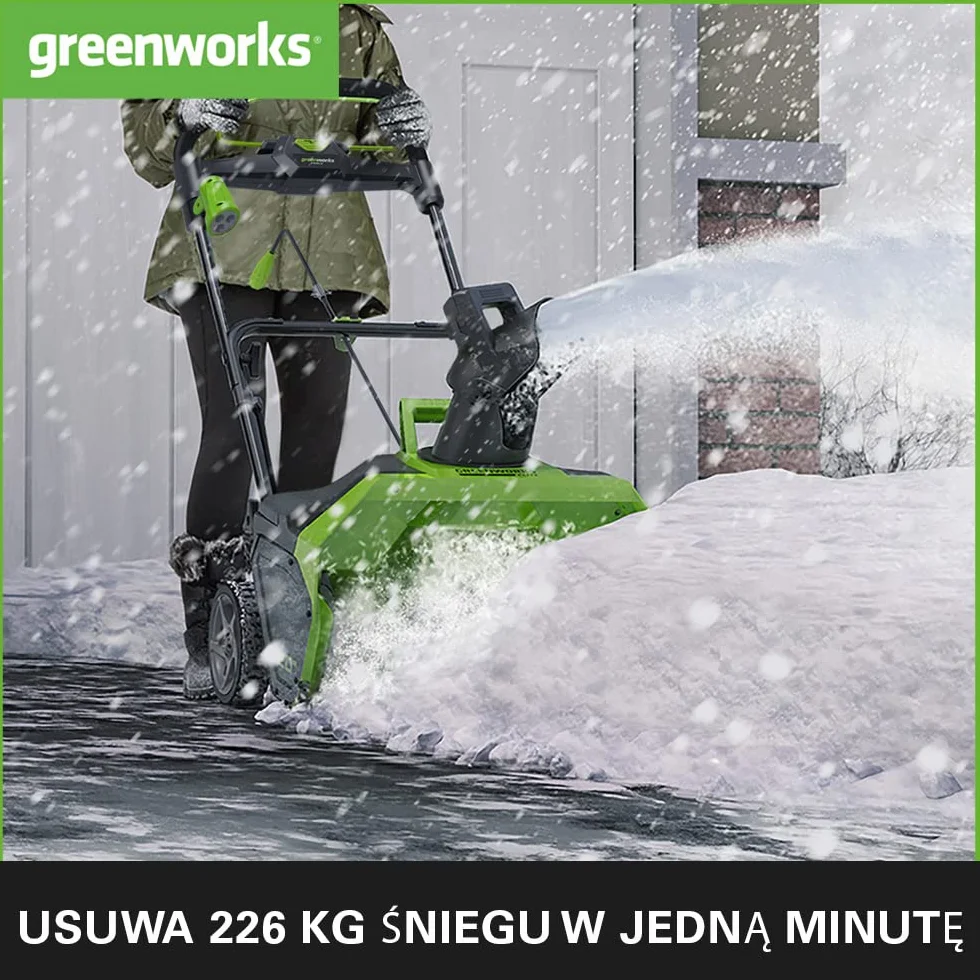 Greenworks GD40ST Akumulatorowa Odśnieżarka Jednostopniowa 51 cm 1900 obr/min 180° Bezszczotkowa