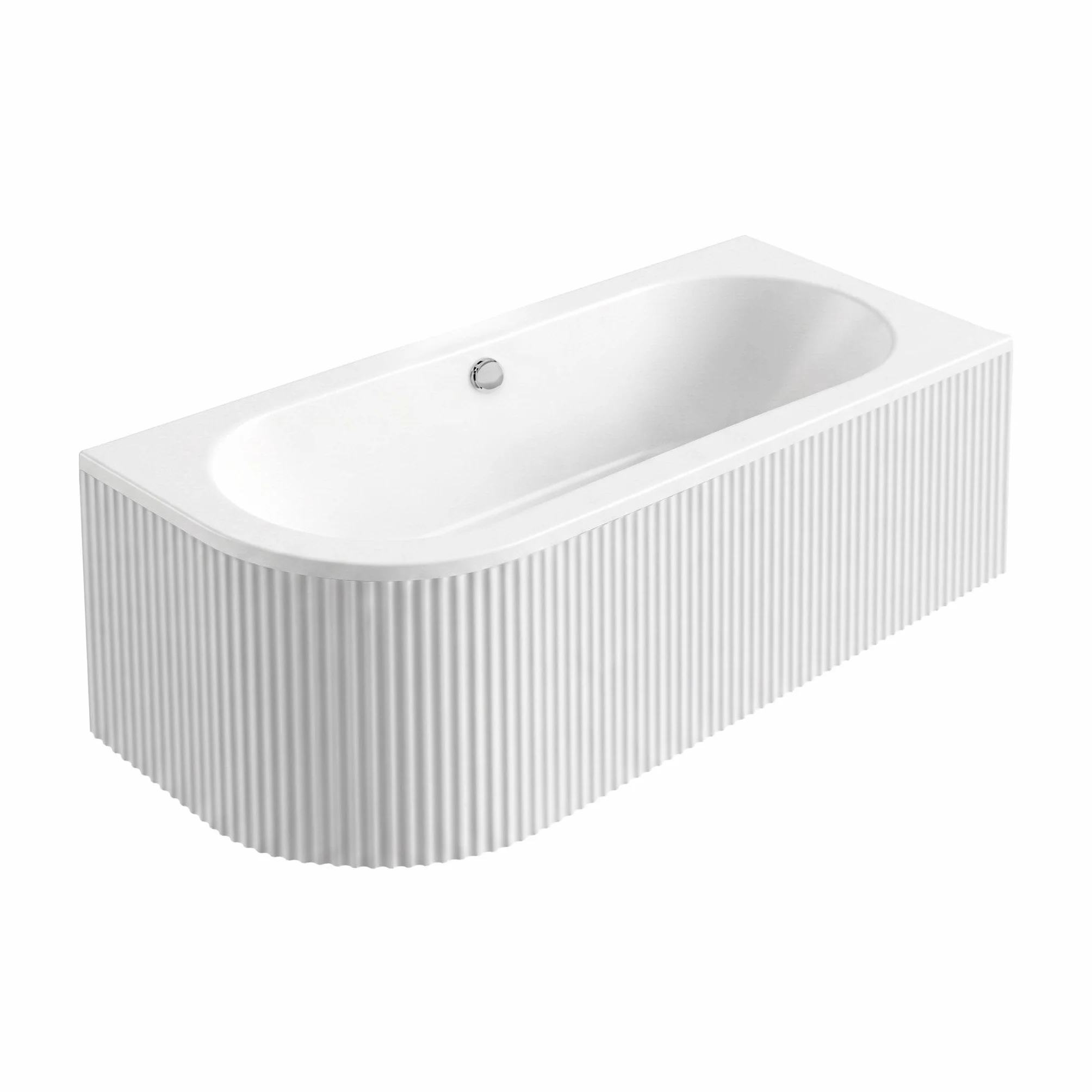 Rea - Wanna Akrylowa Narożna Orion Stripe Prawa 150cm - 160 x 75 x 56 cm