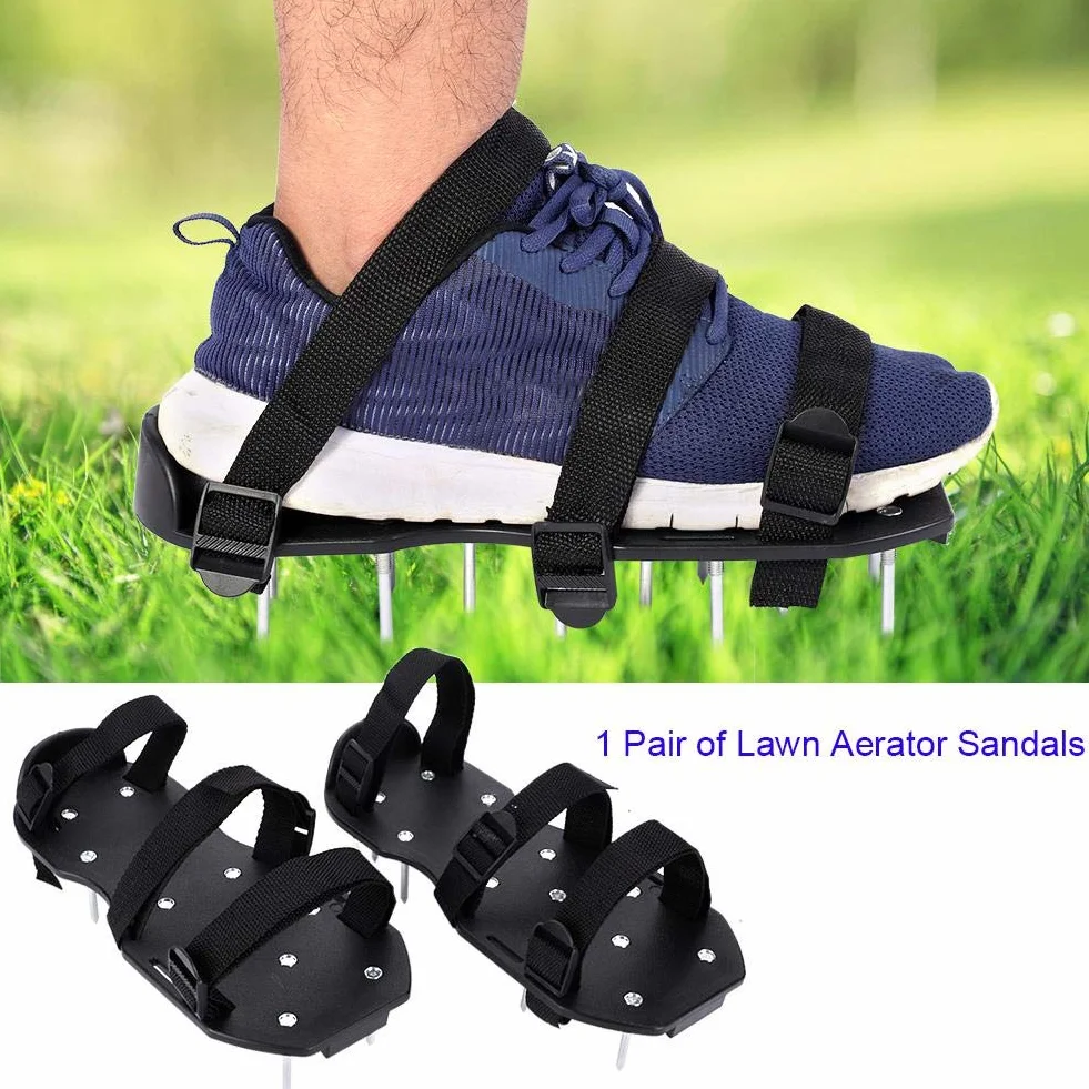Aeratory do trawnika buty z gwoździami 3 paski