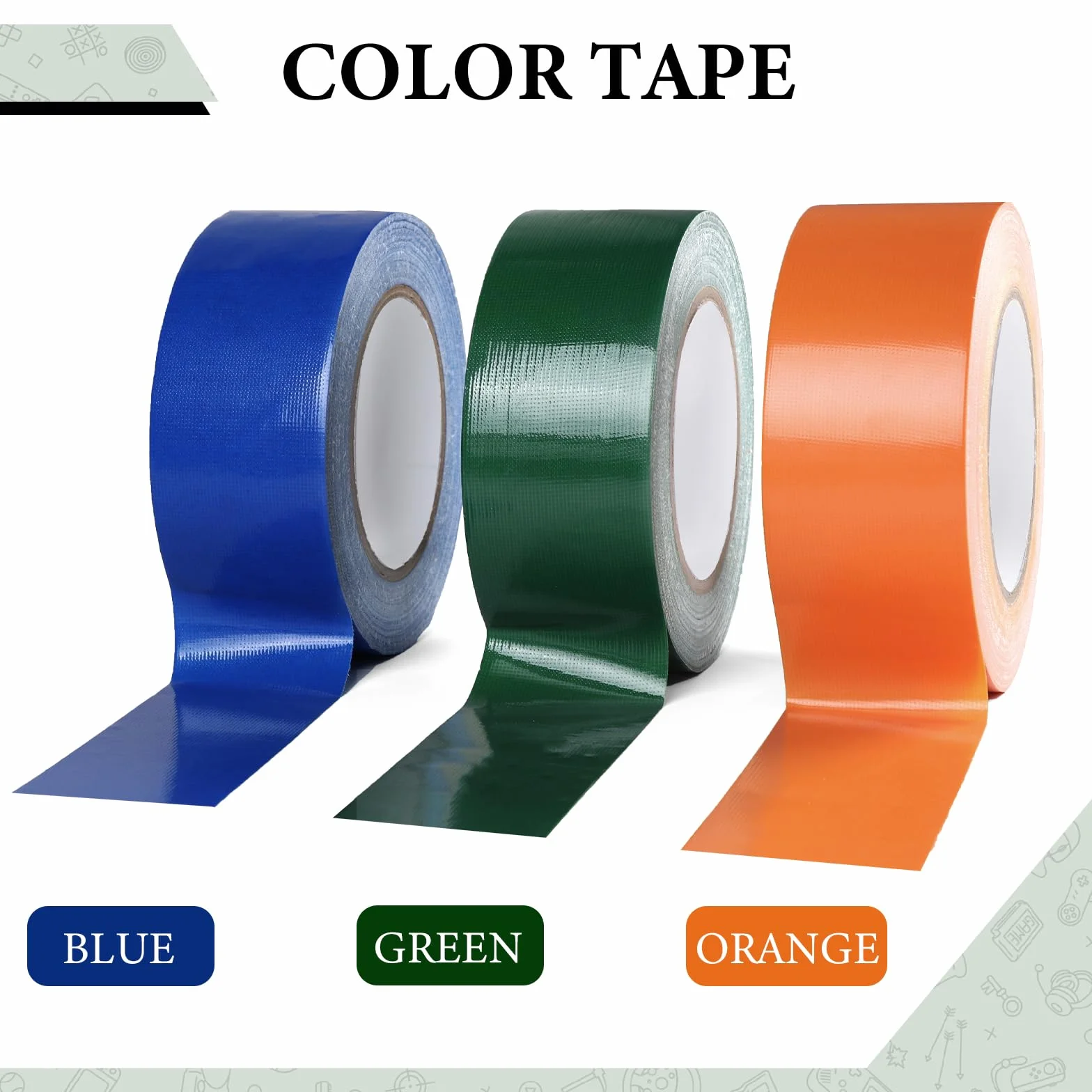 2 rolki zielonej taśmy pancernej, 50 mm x 30 m, wzmocniona tkaniną taśma naprawcza, wodoodporna taśma Duct Tape, uniwersalna taśma z tkaniny, taśma PCW do użytku wewnątrz i na zewnątrz,