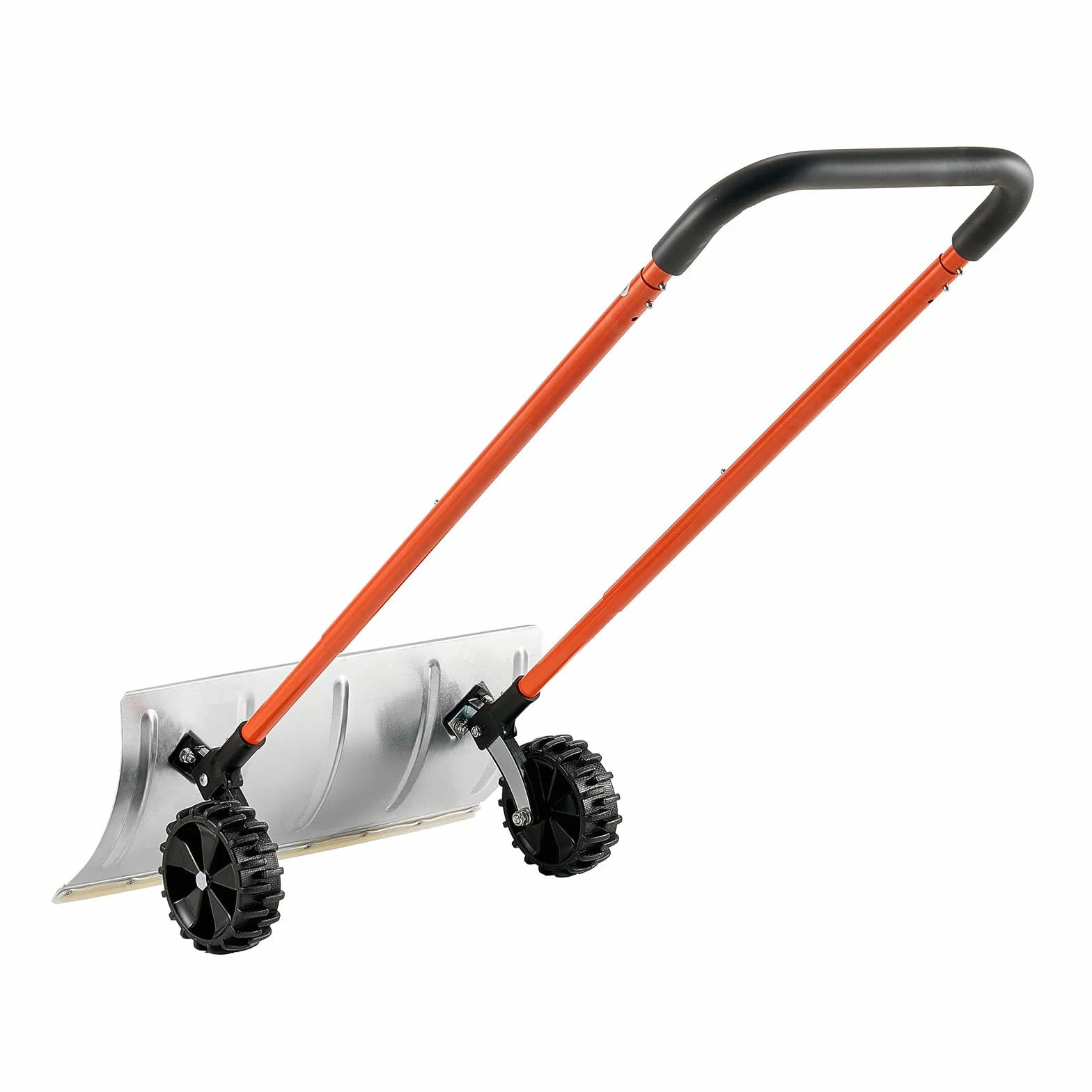 VEVOR Łopata do śniegu z kołami 61 cm dwukierunkowe ostrze kątowe regulowany uchwyt 90 stopni metalowe