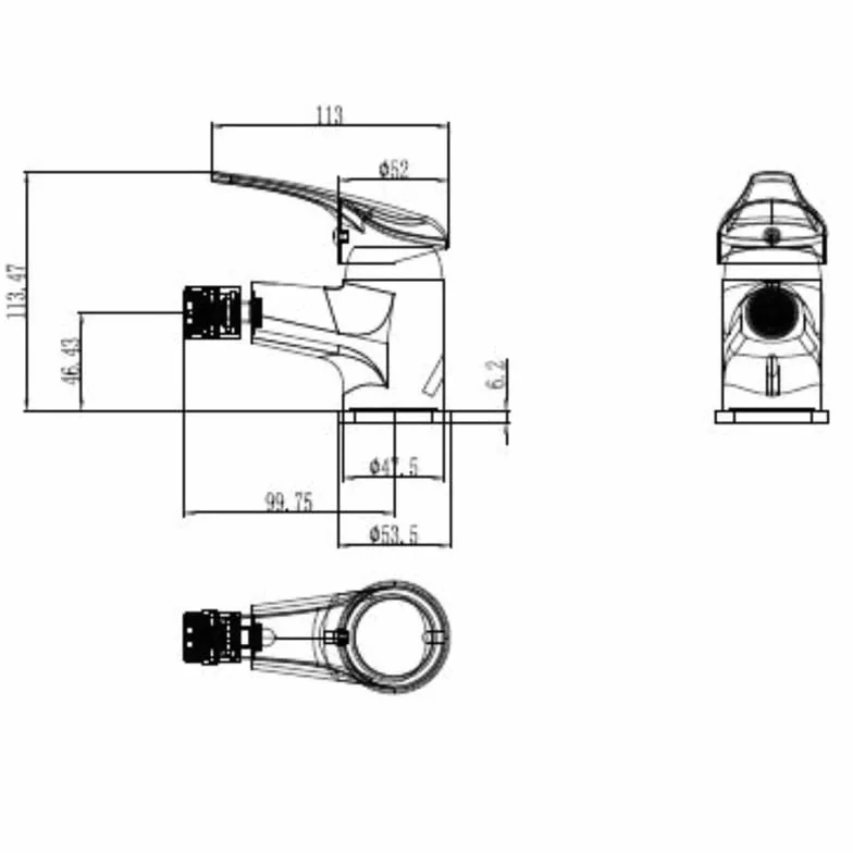 IMPALLI Bidet Łazienka Bateria Jednouchwytowa Bateria Bidet Chromowane Wykończenie Bateria Łazienkowa Bateria Mieszająca Alicja Seria