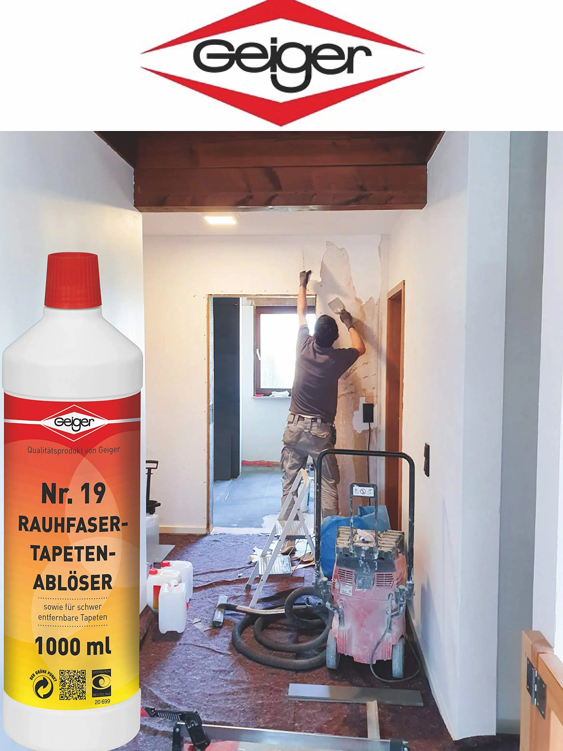 Nr 19 środek do usuwania tapet typu raufaza, butelka 1000 ml
