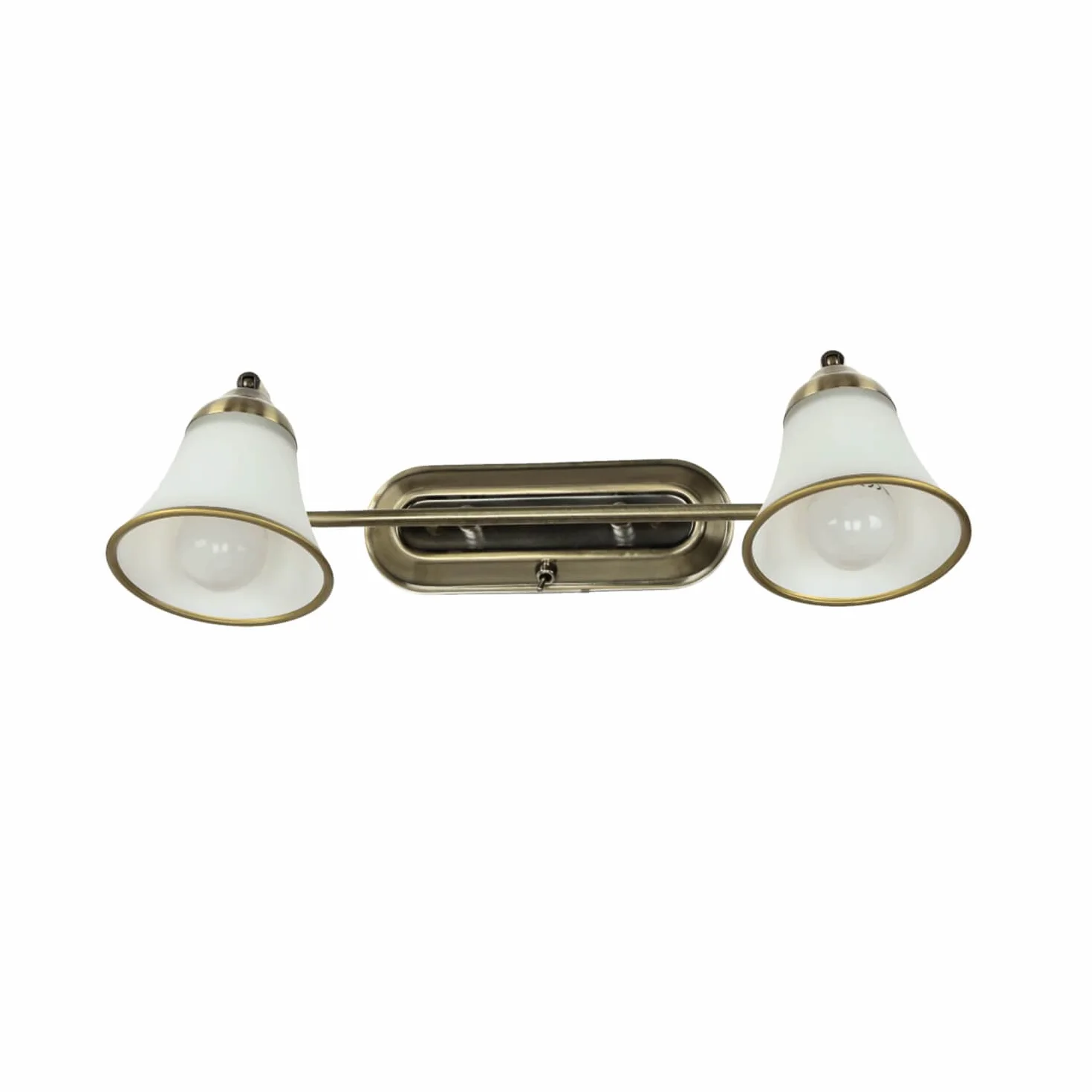 Lampa ścienna łazienkowa regulowana z przełącznikiem, oświetlenie lustra, secesyjne, obrotowe, brąz, niskie odblaski, szkło, 2 żarówki, E14, W:42 cm, kinkiet lustro