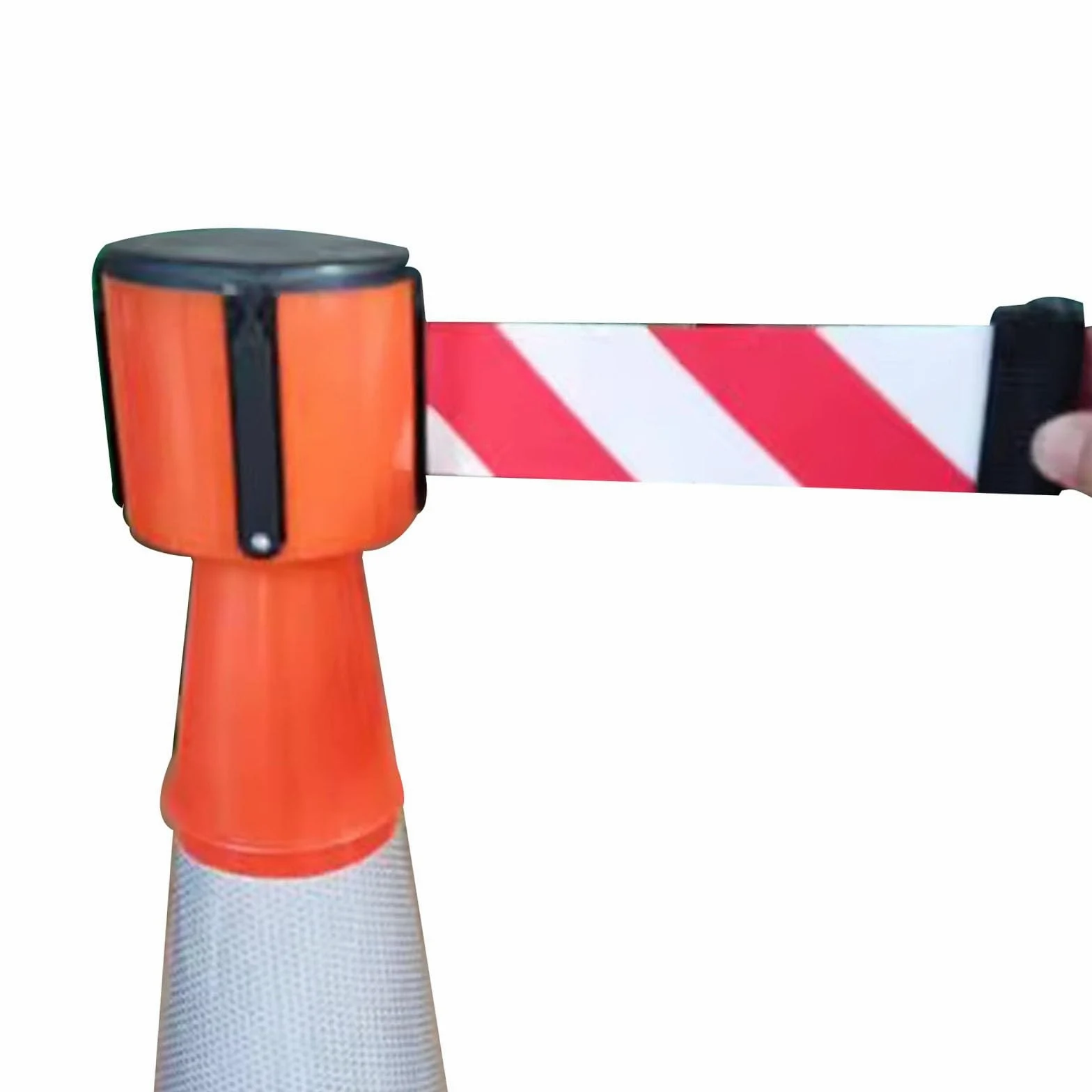 Rozsuwana Bariera Na Pachołek Drogowy, Czerwono-Żółta, Długość 2/3/5 M, Idealna Do Kontroli Ruchu I Zapewnienia Bezpieczeństwa Pieszych,B-3M(9.8FT)