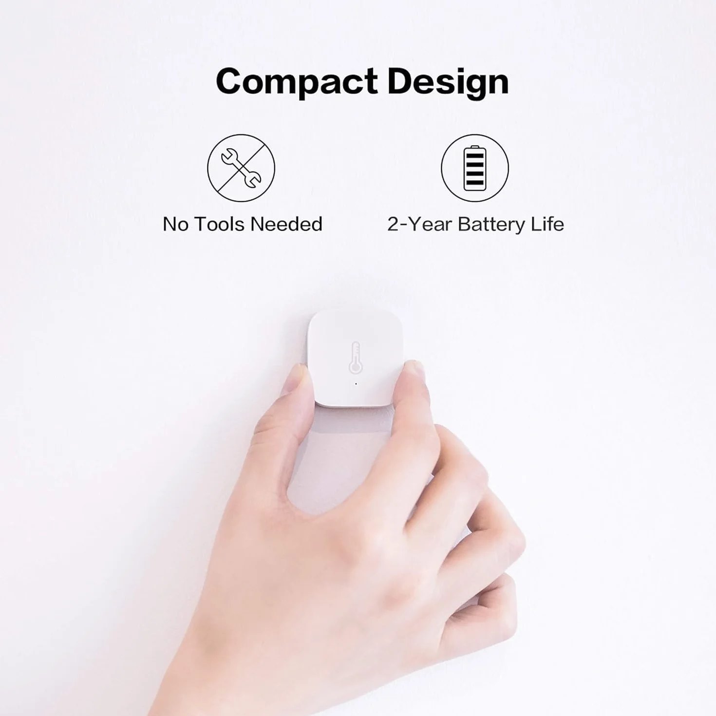 Aqara Czujnik Temperatury i Wilgotności 3-pak, Bezprzewodowy Termometr Higrometr, Kompatybilny z HomeKit, Alexa