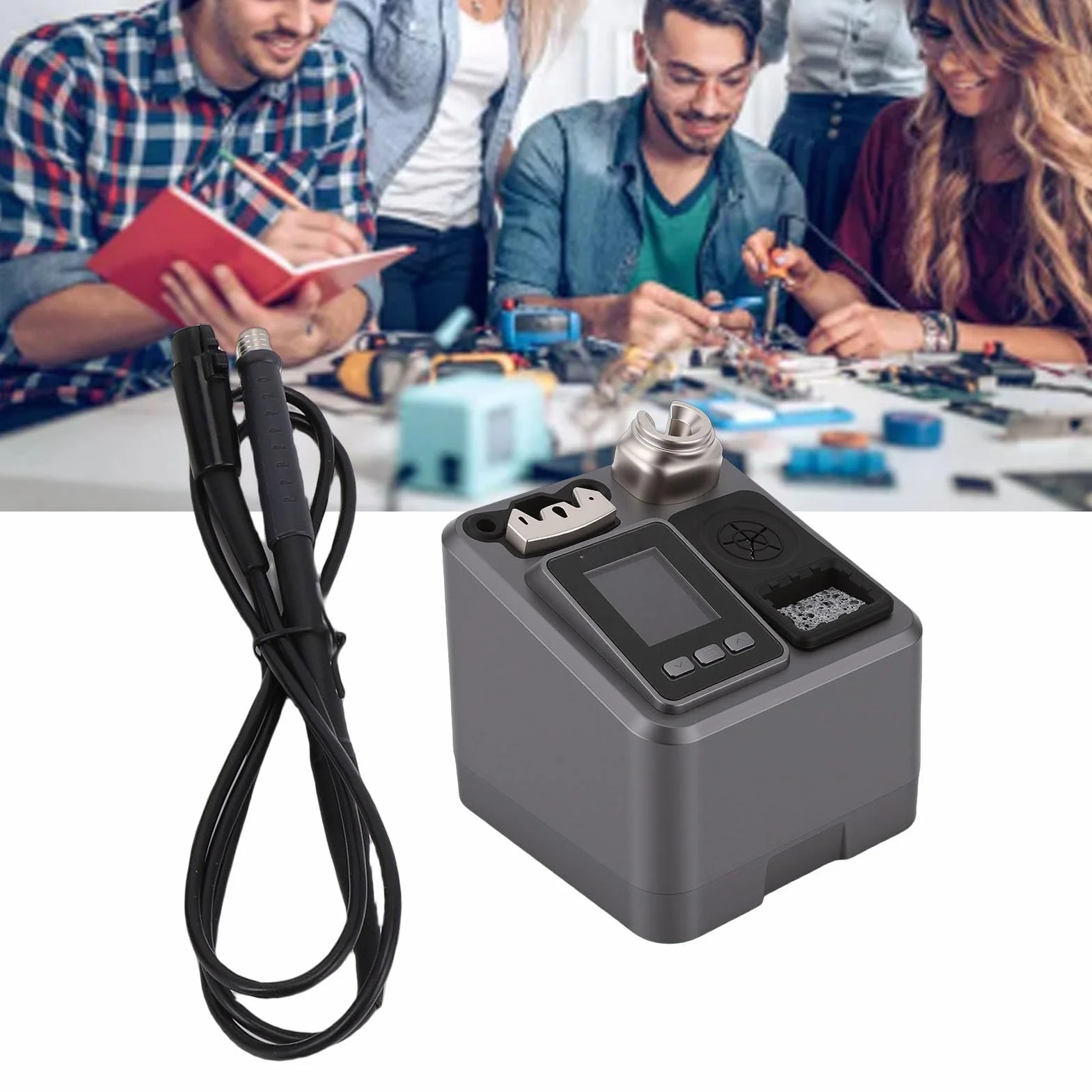 Tosuny Cyfrowa Stacja Lutownicza LCD 120W | Kontrola Temperatury PID Szybkie Nagrzewanie Automatyczne Uśpienie, Antystatyczne z Wbudowanym Transformatorem do Lutowania (wtyczka UE)