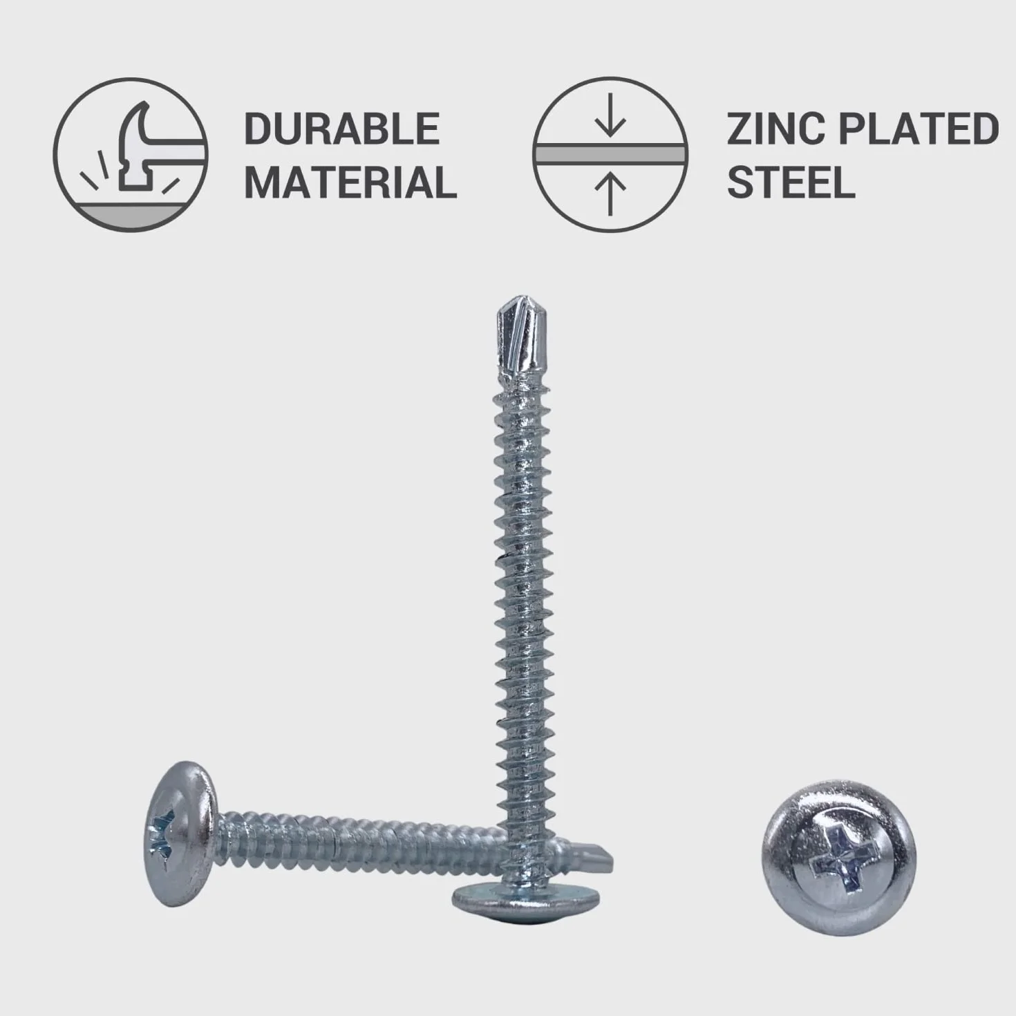 (opakowanie 30 szt.) Śruby ze stali ocynkowanej 4,2 x 41 mm, głowica krzyżakowa, samogwintująca się blacha, samogwintująca (30, 4,2 x 41 mm)