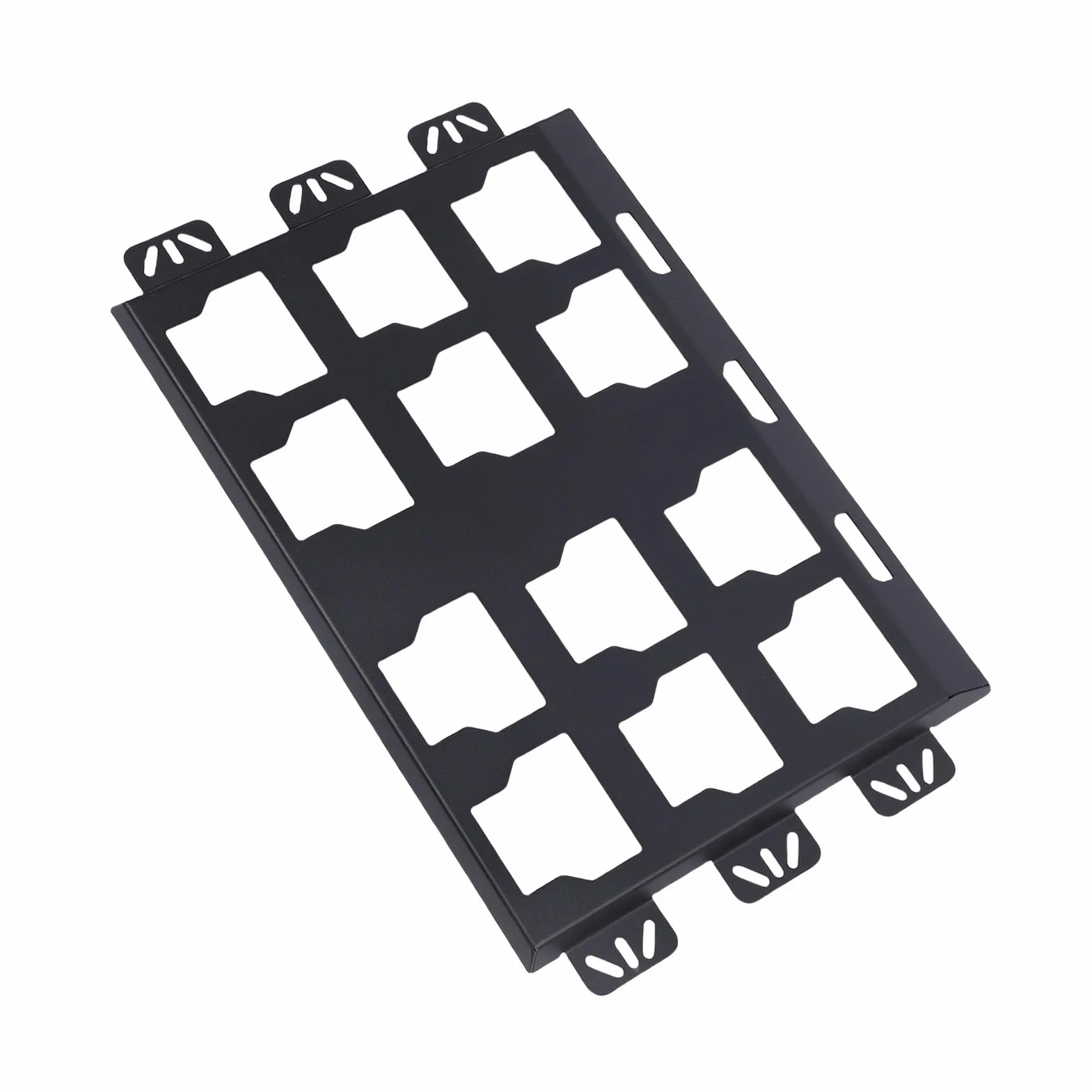 Generic Skrzynka Narzędziowa ze Stopu Aluminium Płyta Montażowa Wszechstronne Rozwiązanie do Przechowywania do Domowego Warsztatu Montaż ścienny lub Podłogowy 13,4 X 21,9 Cala (BLACK)