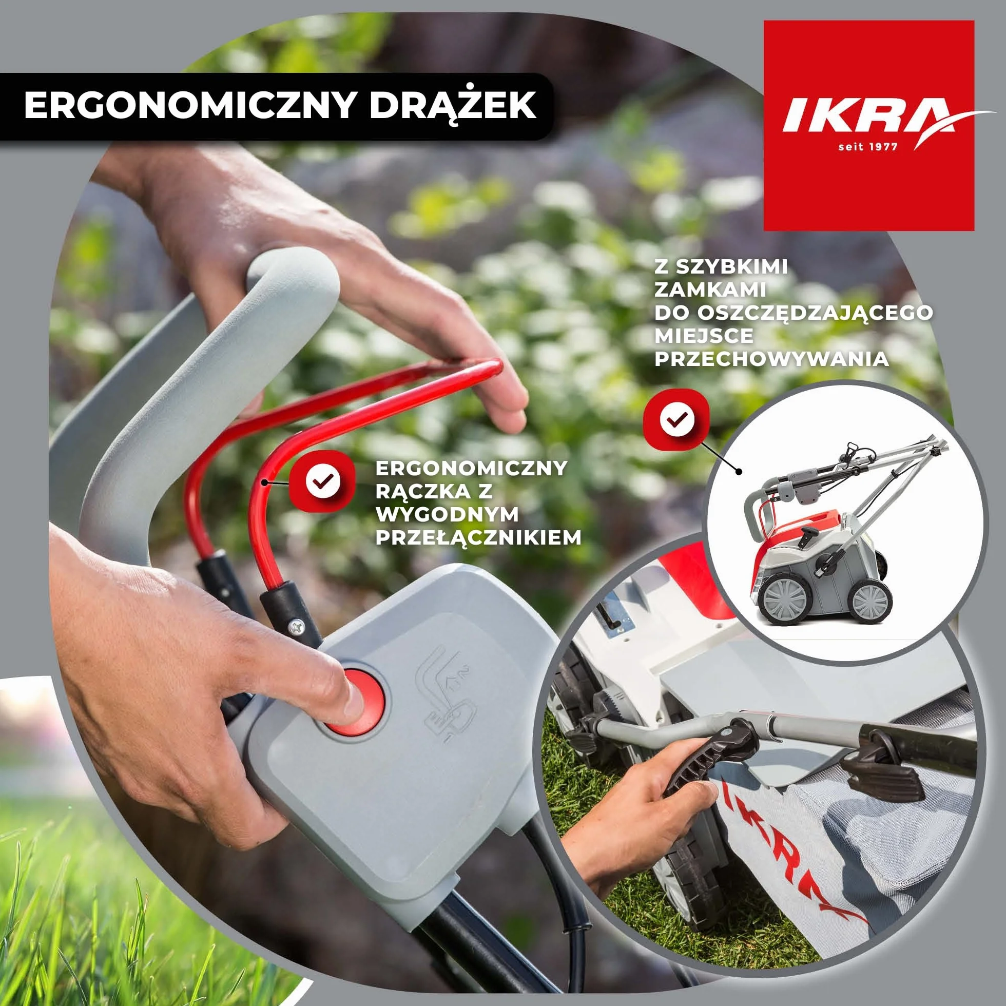 IKRA IEVL 1840 Aerator Wertykulator elektryczny 1800W 40cm 55l