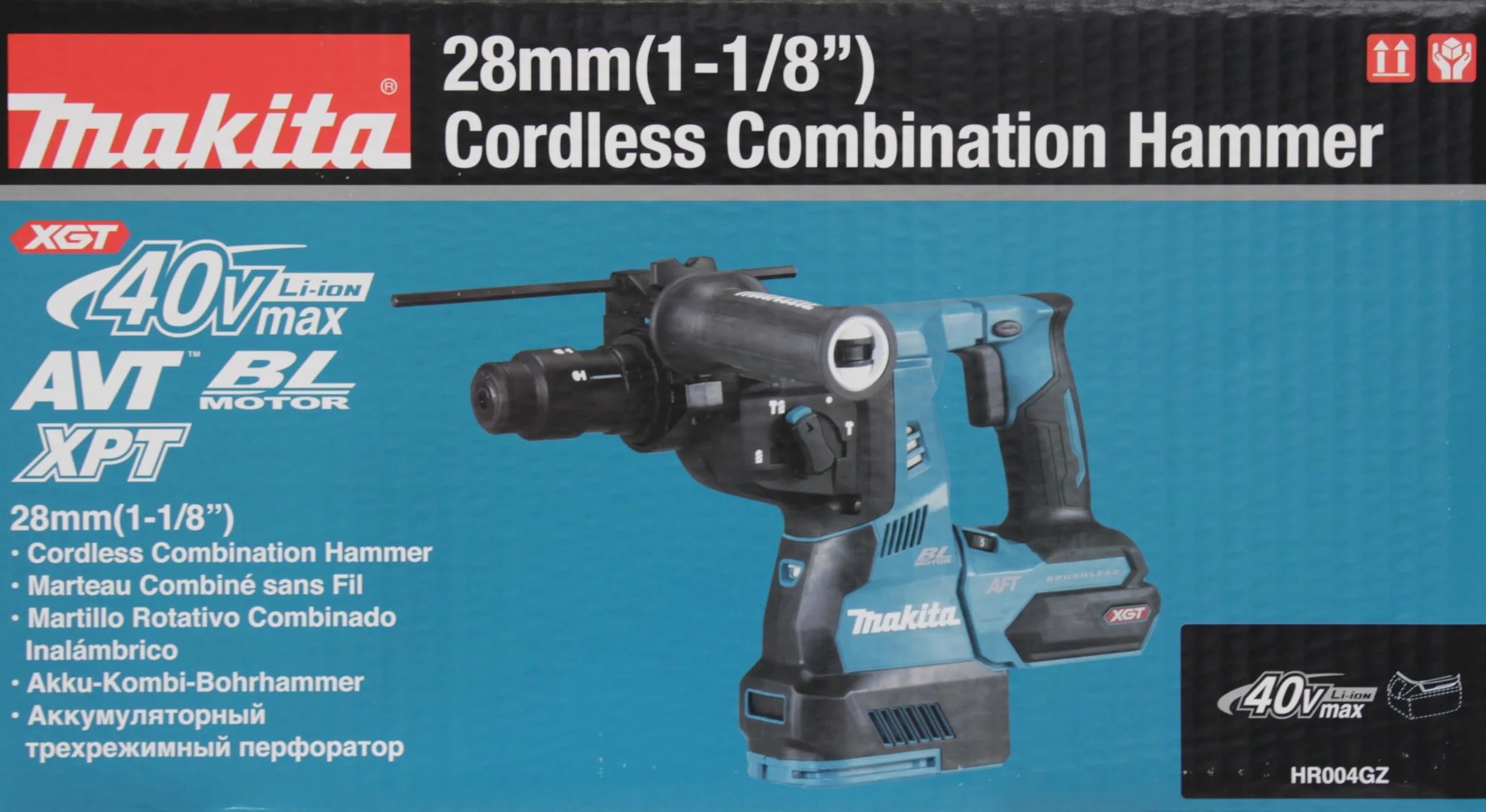 Makita HR004GZ 40V Max litowo-jonowy XGT bezszczotkowy młot obrotowy – baterie i ładowarka nie wchodzą w zakres dostawy