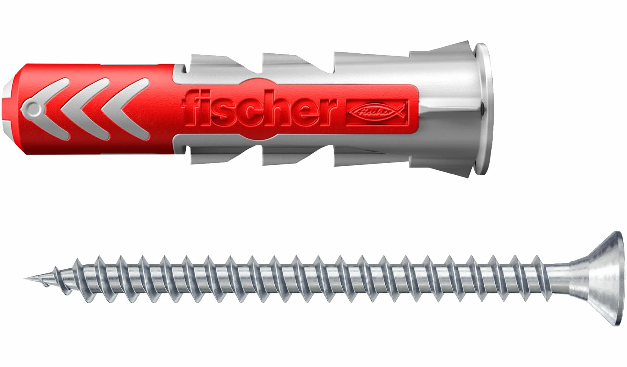 Fischer Duopower Kołki z Wkrętem, Szary/Czerwony, 6 x 30 mm (50 Sztuk)