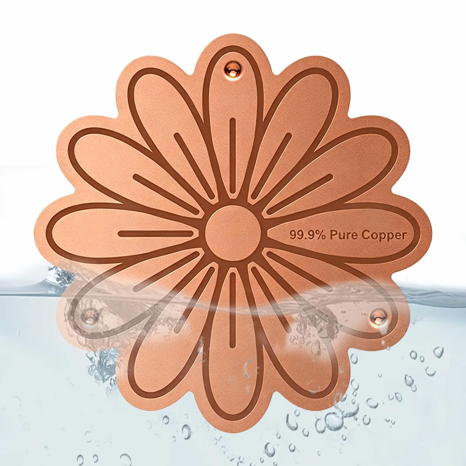 Miedziana płytka czyszcząca do ptasiej kąpieli naturalna kwiat do ogrodu i fontann