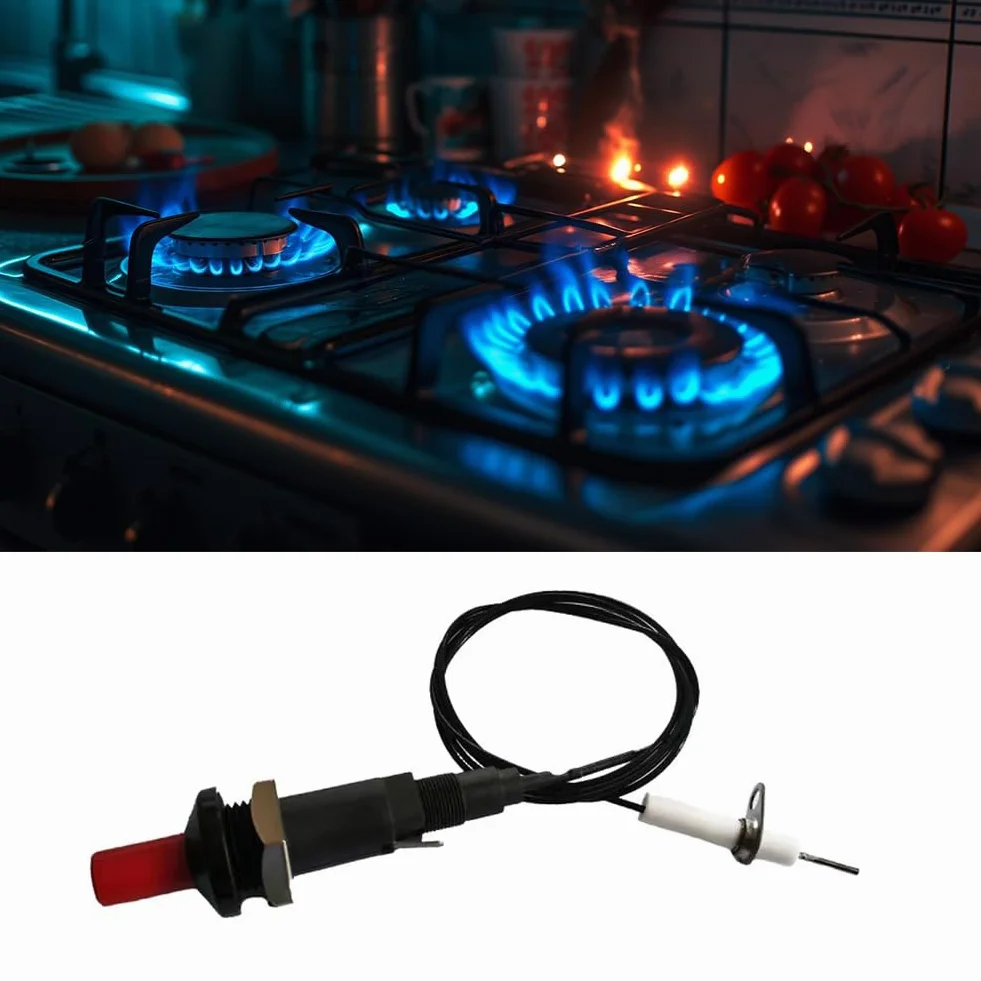 Zapłonu Piezoelektrycznego, Piezo Spark Ignition Set, Zapłon Piezoelektryczny Spark, Piezo Spark Ignition Kit, BBQ Grill Push Button Piezoelektryczny Zapłon Generator Iskry Zestaw Zapłonowy