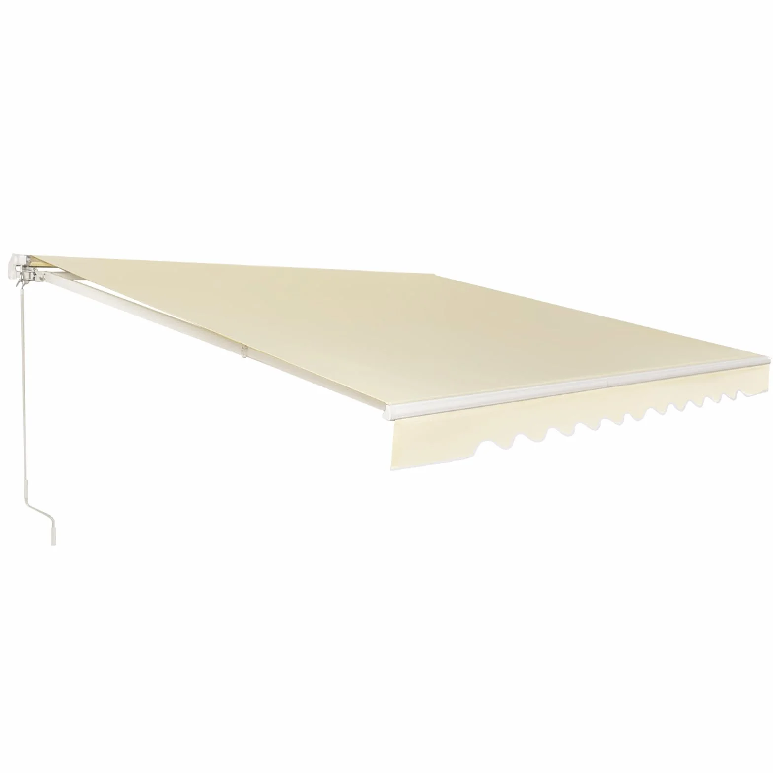 COSTWAY Markiza z korbą, markiza z ramieniem przegubowym, ochrona przed słońcem, markiza balkonowa, markiza przeciwsłoneczna, regulowany kąt 5-35°, markiza tarasowa, markiza zaciskowa na balkon i
