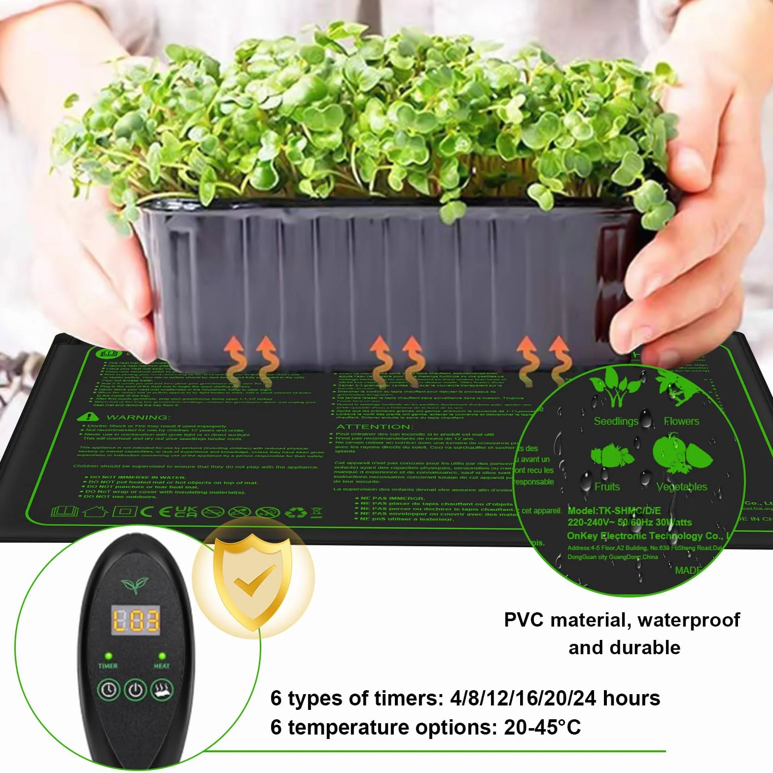 Mata grzewcza do roślin 52x25 cm z termostatem IP67