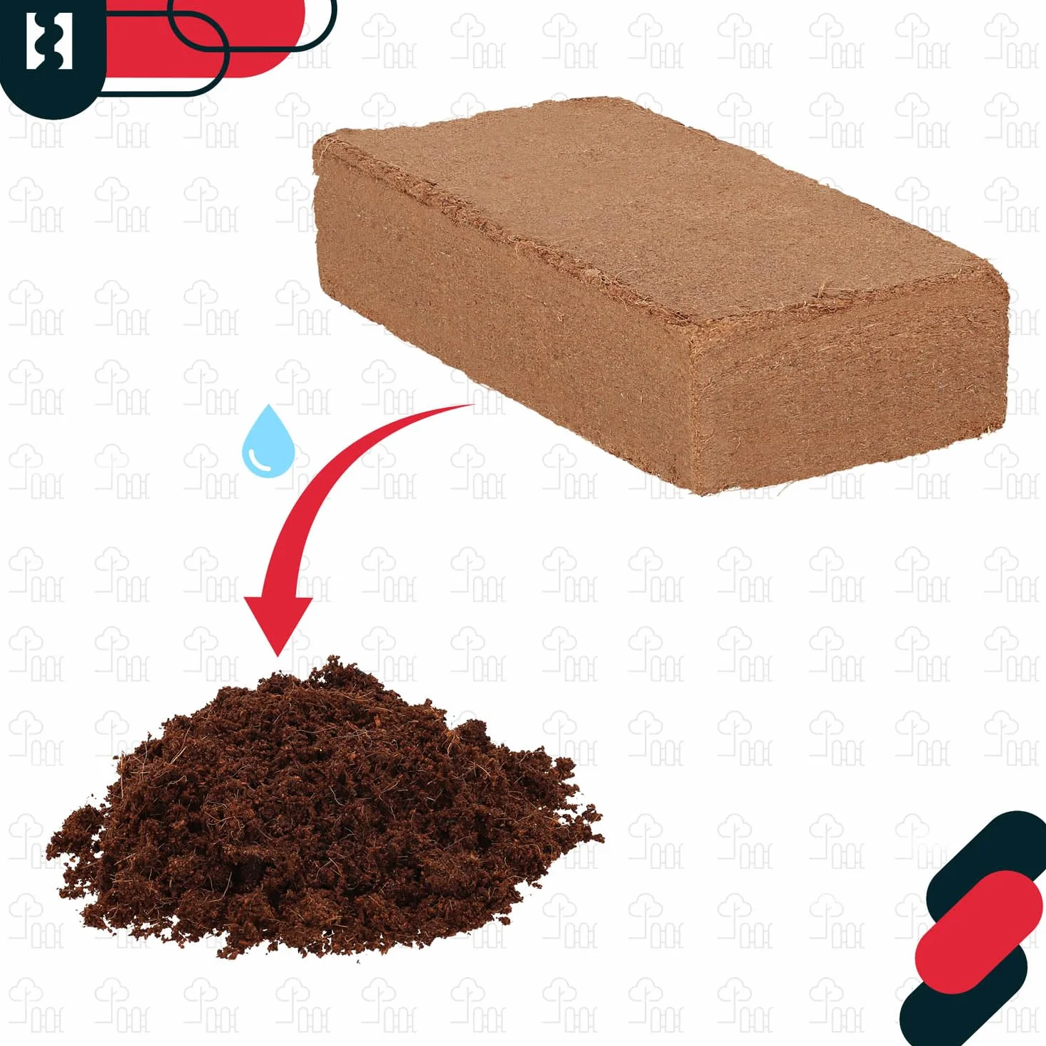 KOTARBAU® Naturalna Ziemia Kokosowa 650 g 7 l do Roślin i Terrariów