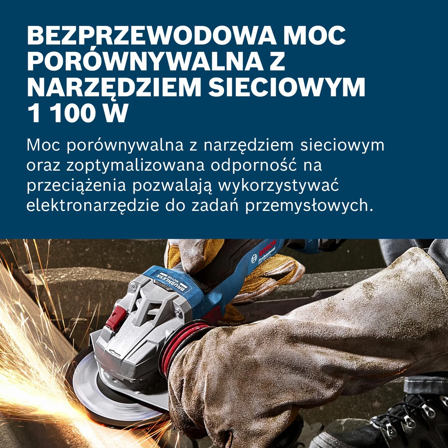 Bosch Professional 18 V firmy Bosch: akumulatorowa szlifierka kątowa GWS 18V-11 S (Ø tarczy 125 mm, 2x GBA 5.0Ah, ładowarka GAL 1880, walizka L-BOXX)