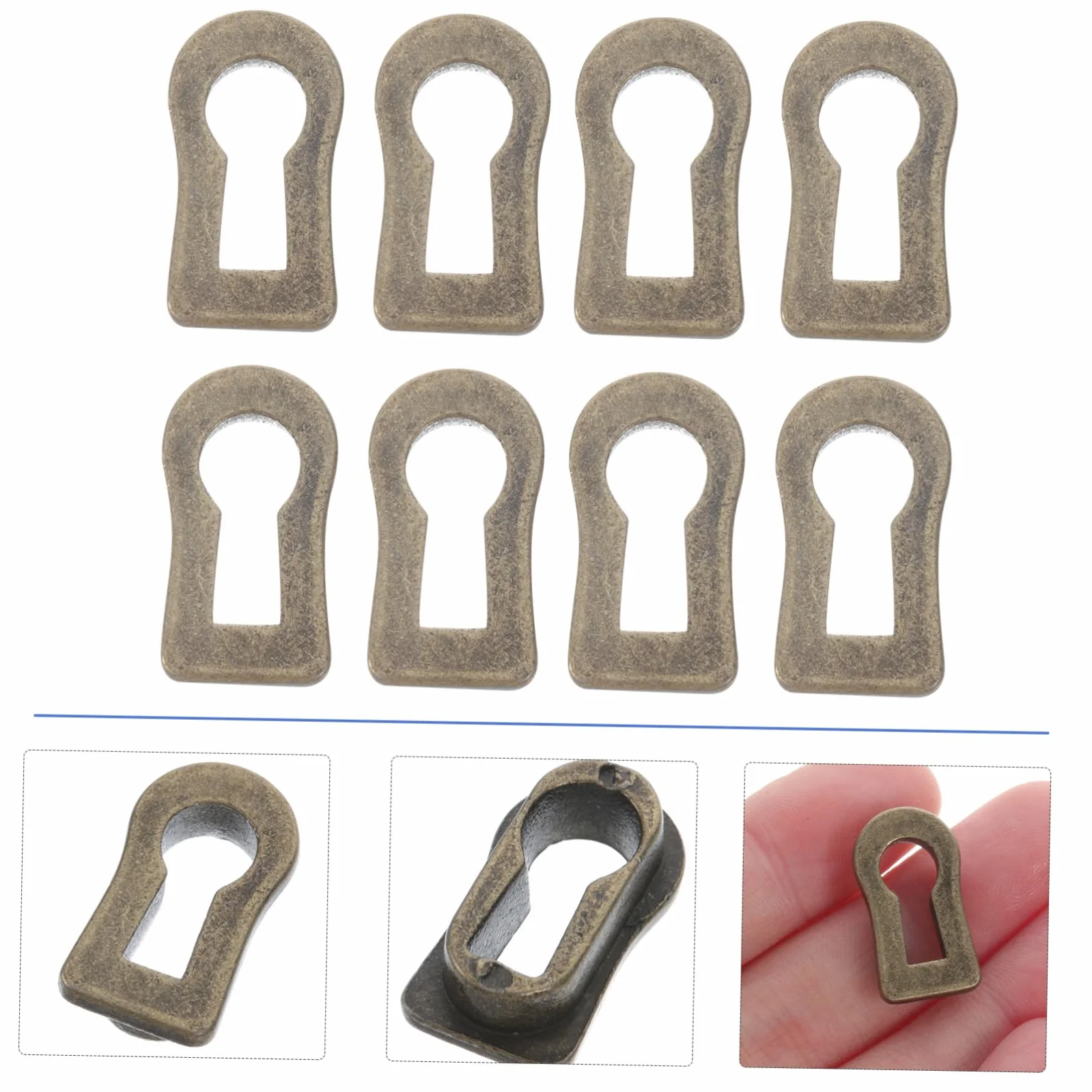 BESTonZON 10kawałki Sztuk Ozdobne Osłony Dziurki Klucza z Cynku Antique Keyhole Cover Elegancka Dekoracja Mebli Do Komody Trwałe Akcesoria Meblowe Stylu Vintage