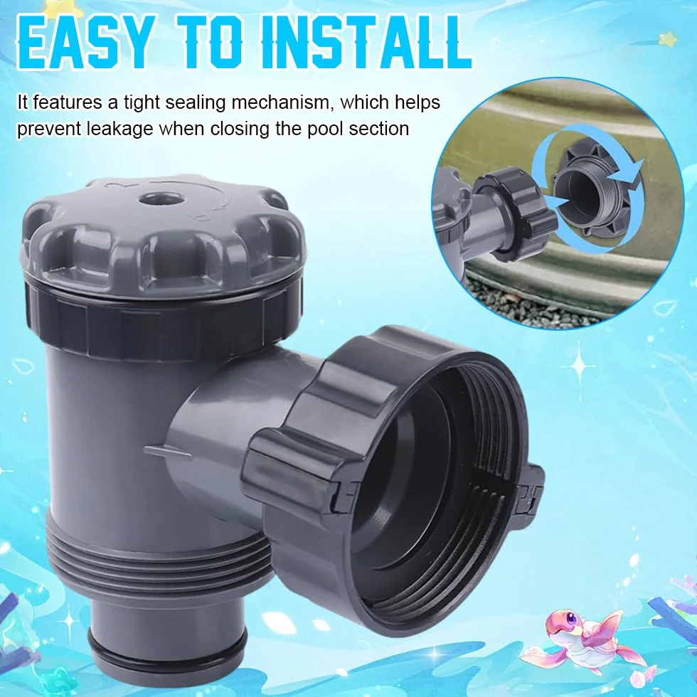 Zawory basenowe Plus 38 mm 1-1/2" zamiennik tłokowy do Hnemix Coleman Intex Bestway