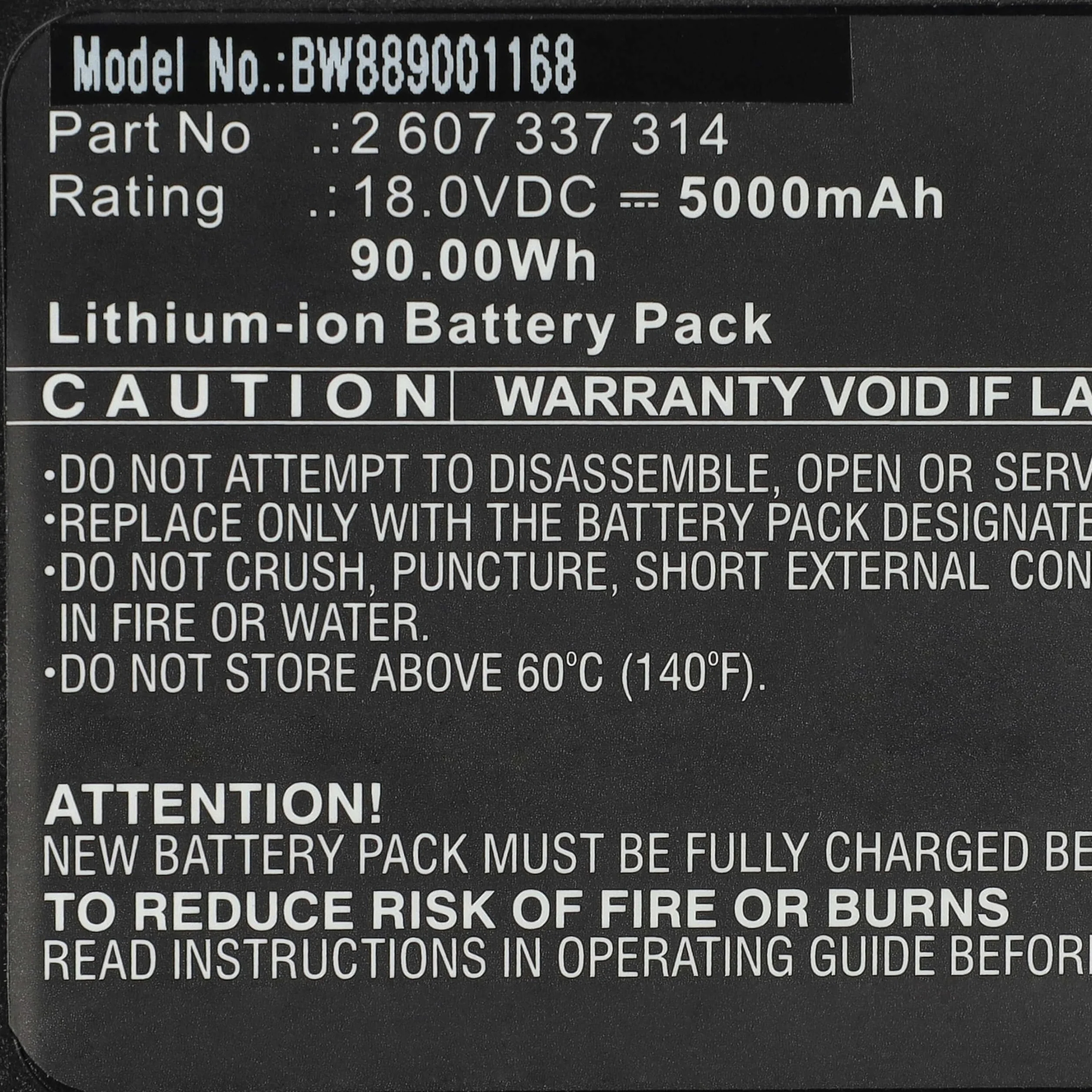 vhbw Akumulator kompatybilny z Bosch ULTD/03 | Uniwersalny młotek 18 V, PSM 18 LI, ULTD/02, narzędzie Uneo Maxx (5000 mAh, litowo-jonowy, 18 V)