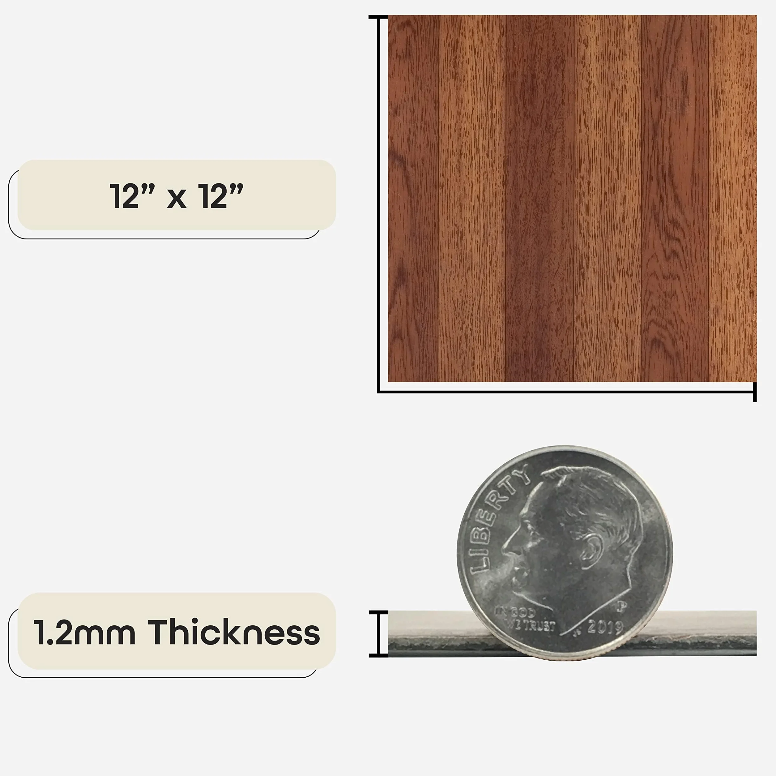 Achim Home Furnishings FTVWD22320 FTVWD21420 Podłogi winylowe, wygląd deski dębowej, 20 płytek