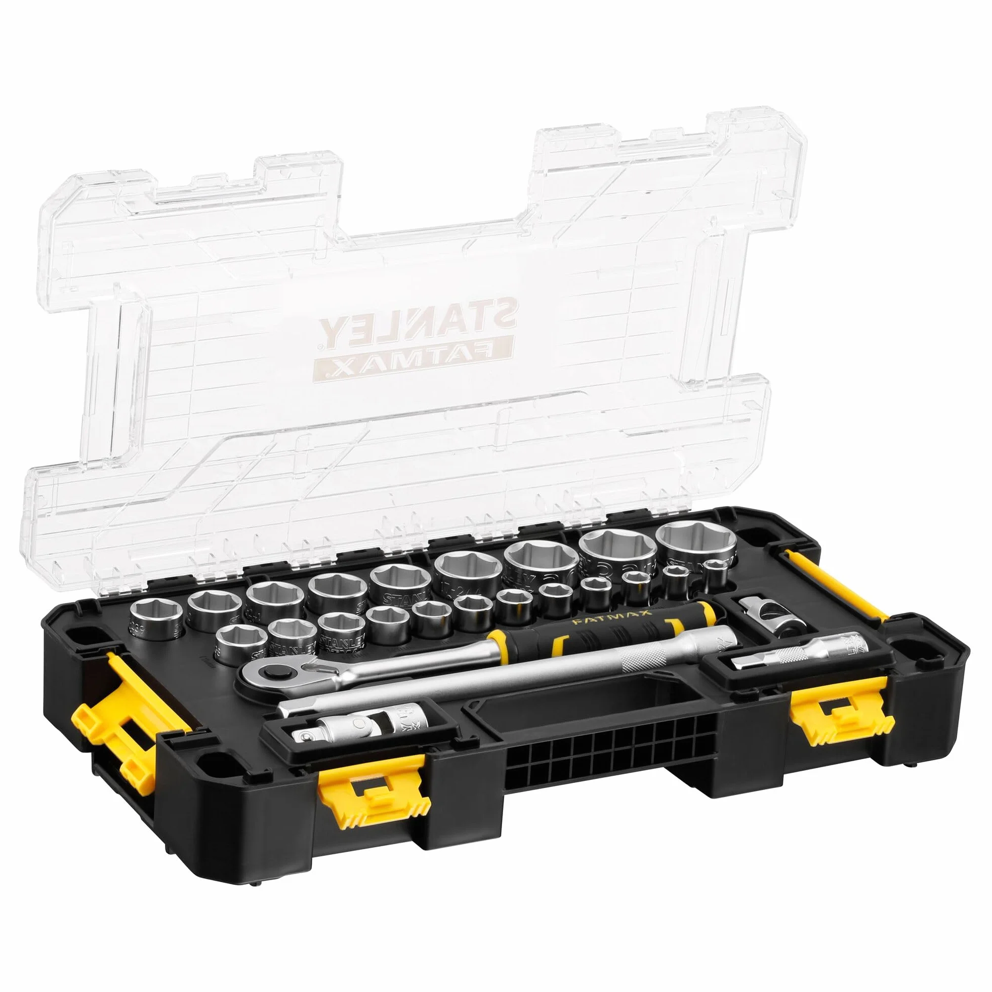 STANLEY Precyzyjny Set 1/2" - 26 elementów dla profesjonalistów i majsterkowiczów do codziennego użytku ergonomiczna konstrukcja