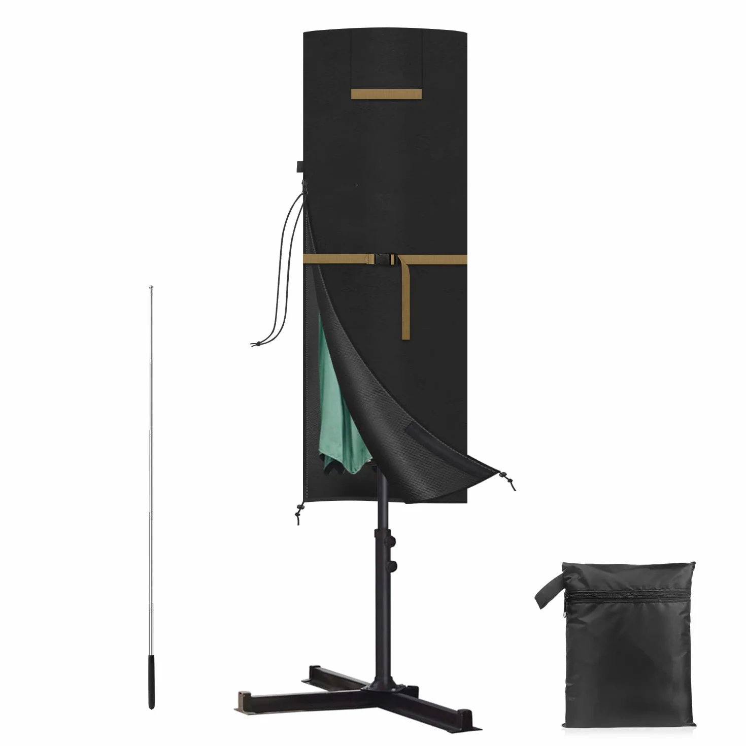 VANSHEIM Pokrowiec ochronny na parasol ogrodowy wodoodporny 160 x 62/62 cm