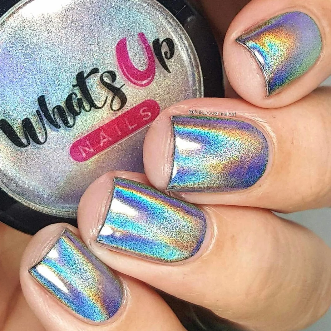 Whats Up Nails - Holographic Powder For Rainbow Unicorn Nails