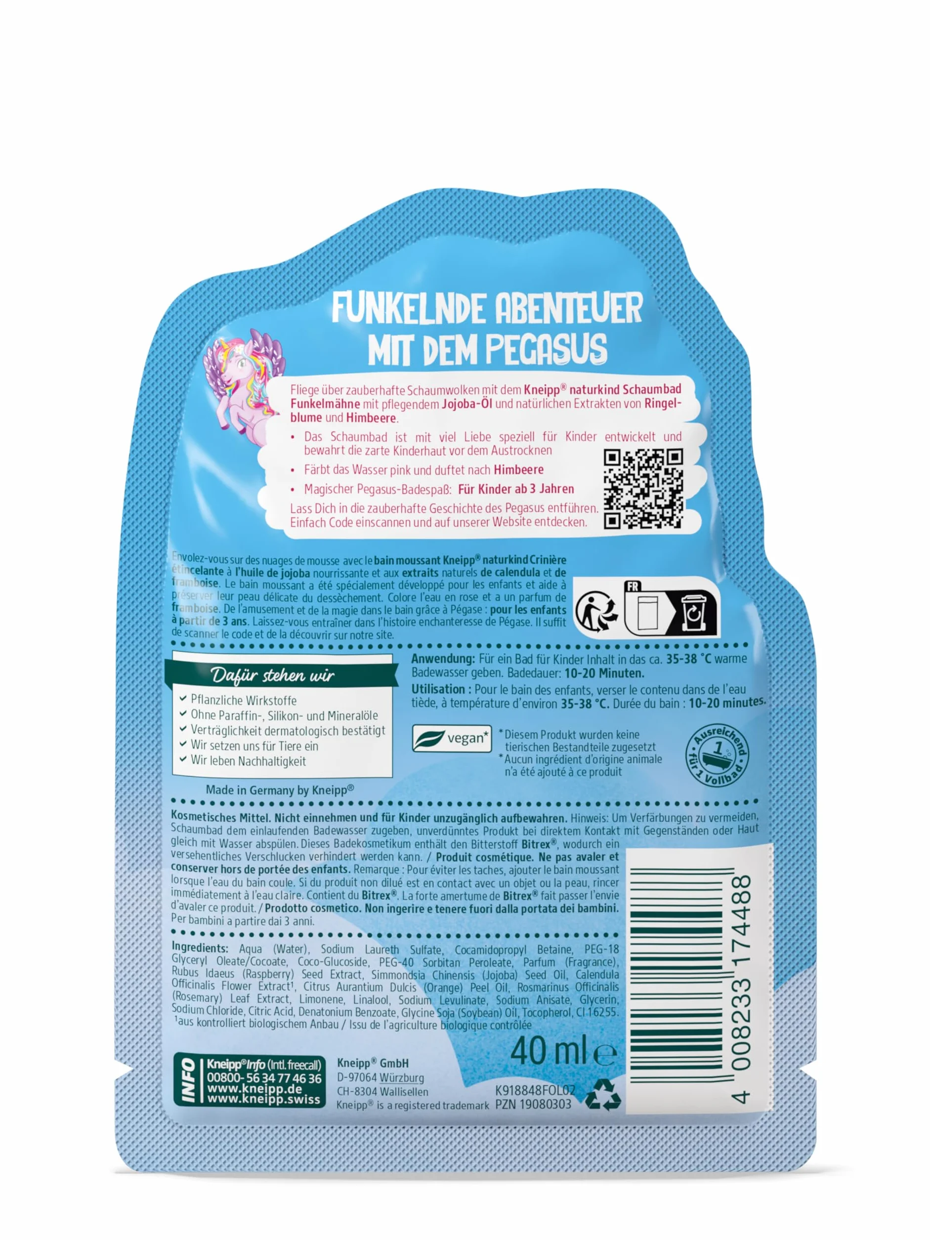 Kneipp Naturkind Unicorn Płyn do Kąpieli, 1 Sztuka