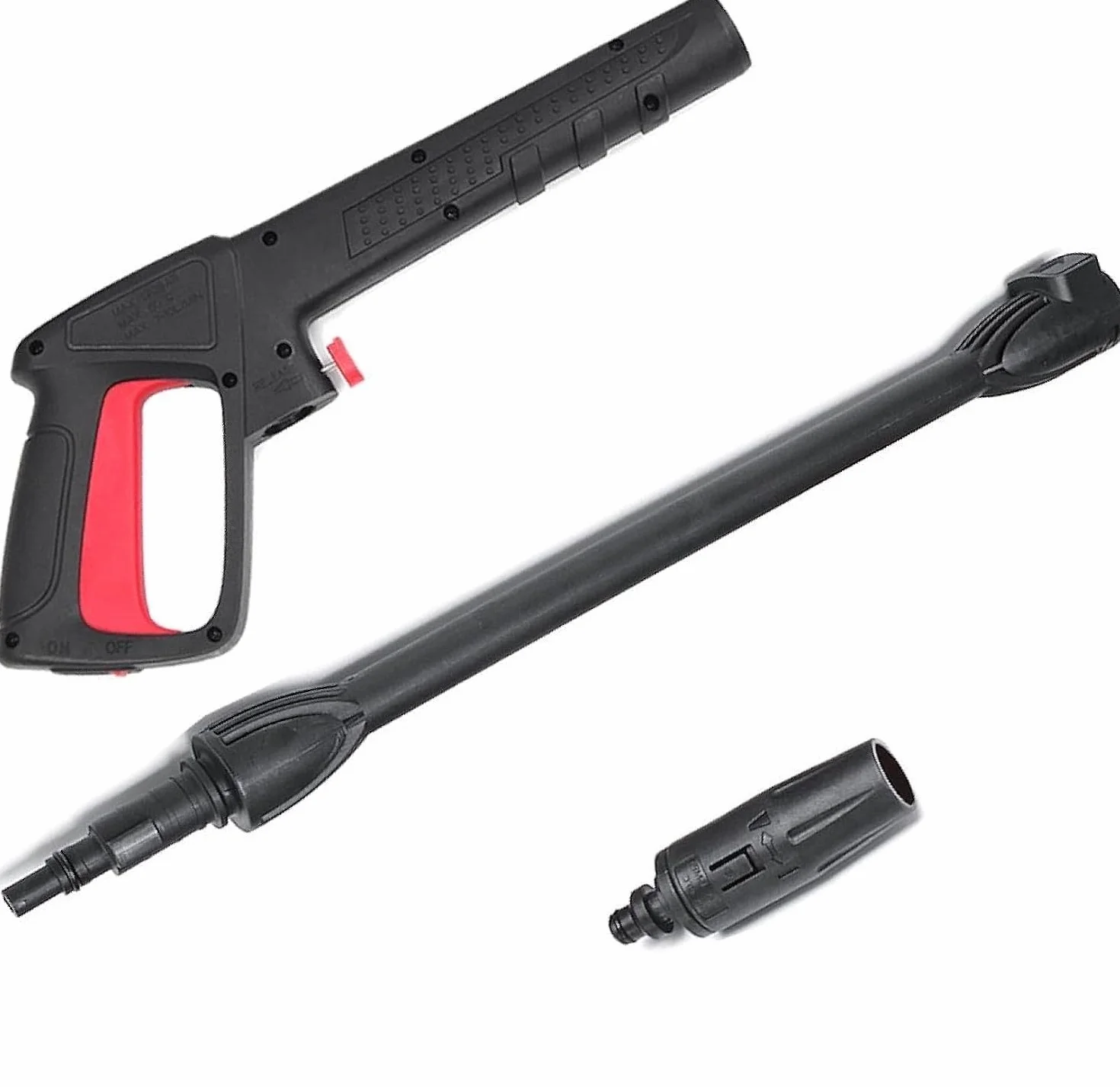 YUET Trigger wysokociśnieniowy pistolet myjka strumieniowa zestaw akcesoriów system szybkiego uwalniania do Bosch AQT Black & Decker, dysza natryskowa do lancy brudnej, regulowany wąż czyszczący 2350